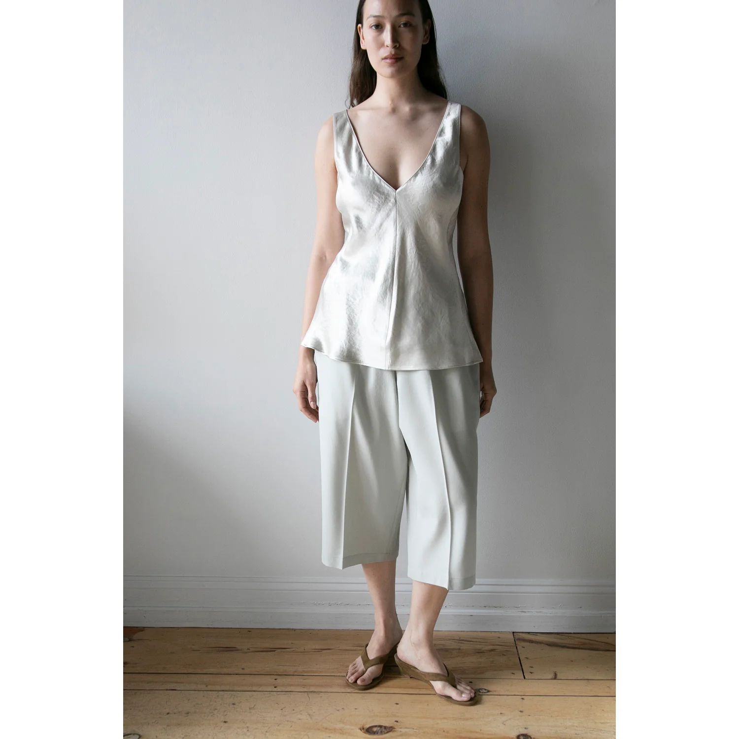 6397 Cropped Drawstring Pant in Stone - Image 5