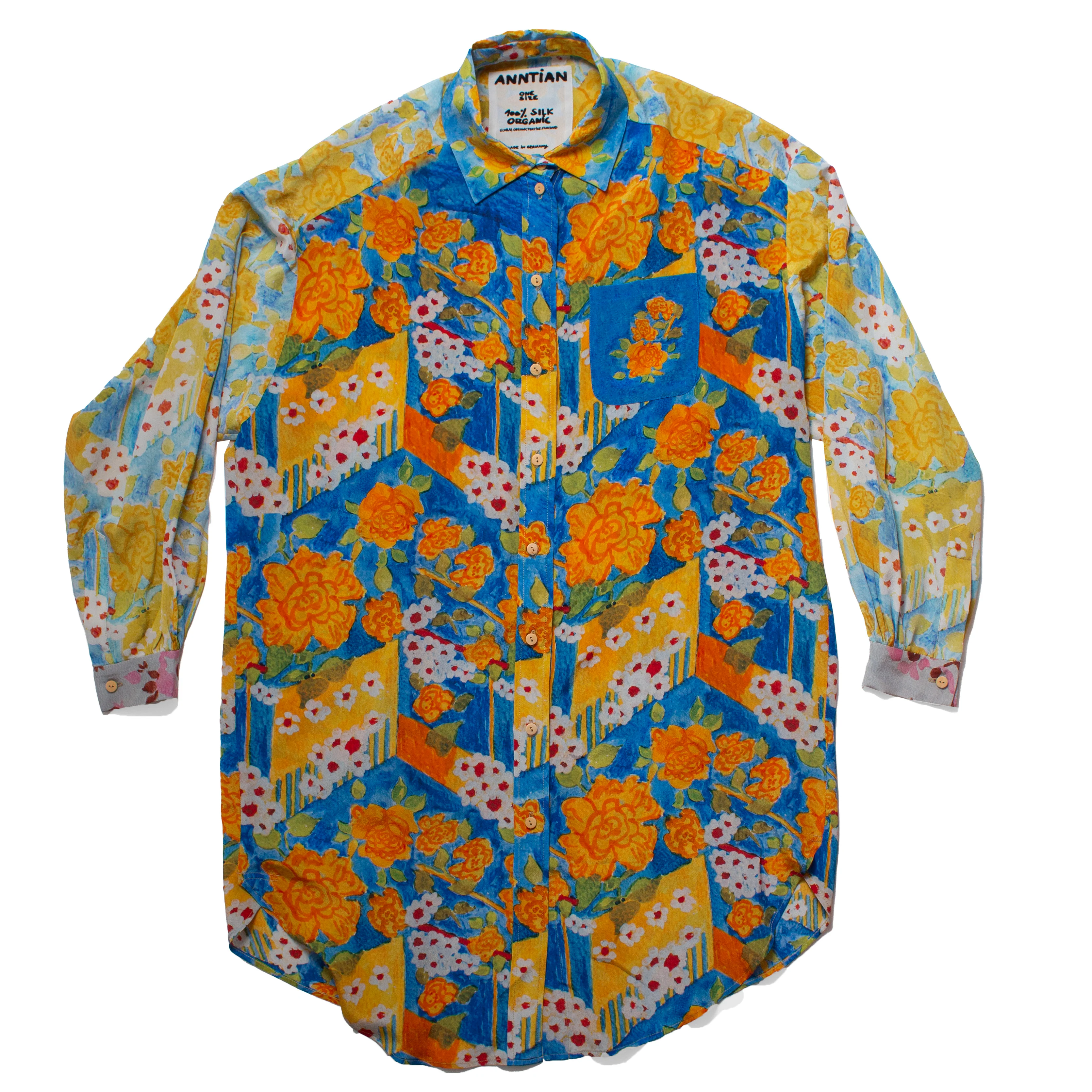 Anntian Gross Silk Shirt in Print ABC - Image 2