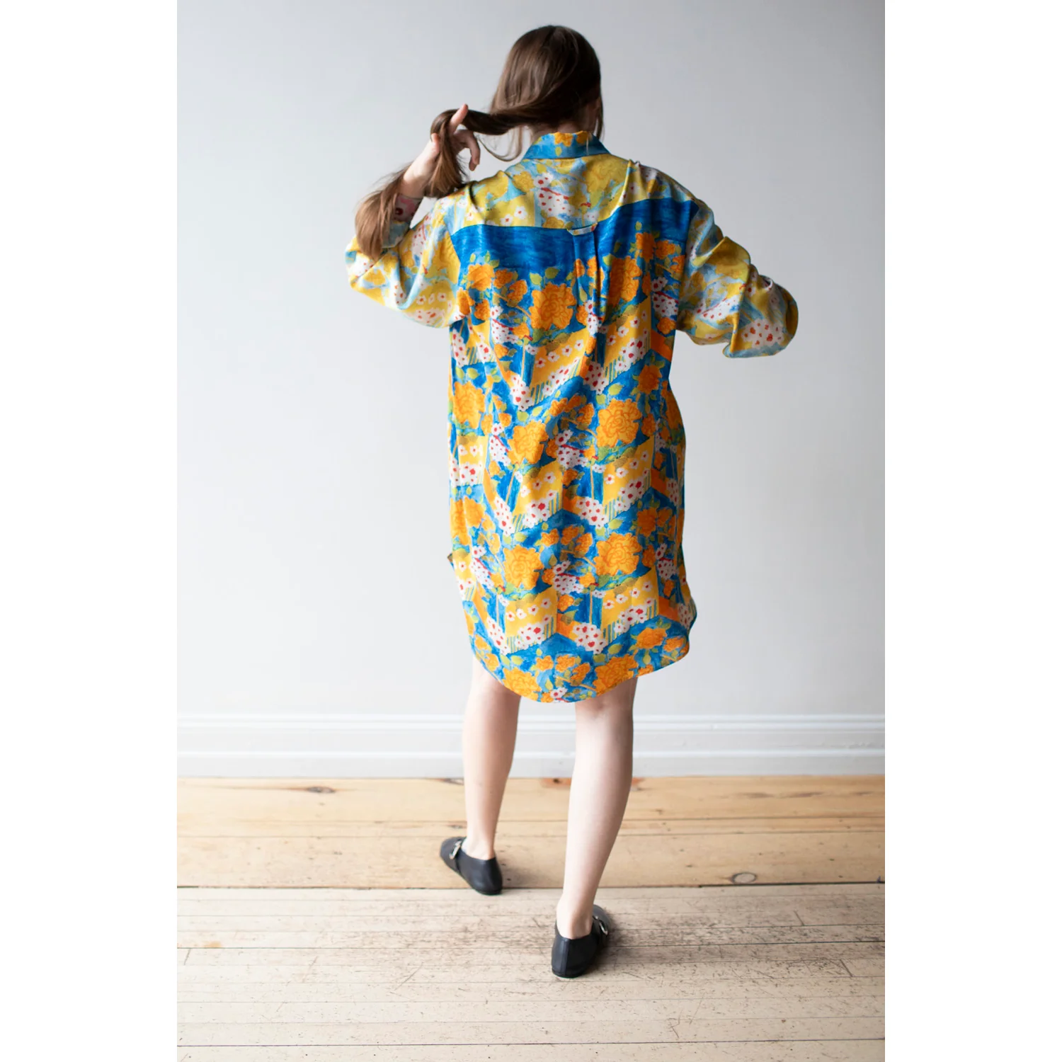 Anntian Gross Silk Shirt in Print ABC - Image 8
