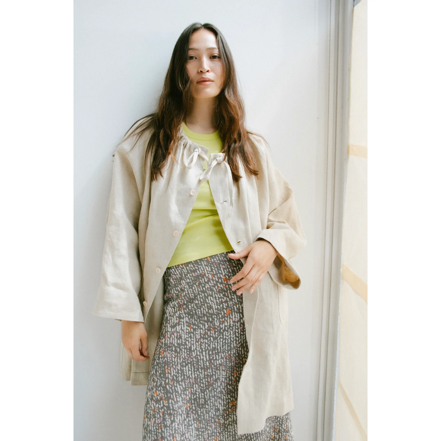 Anntian Trench Jacket in Natural Hemp - Image 4