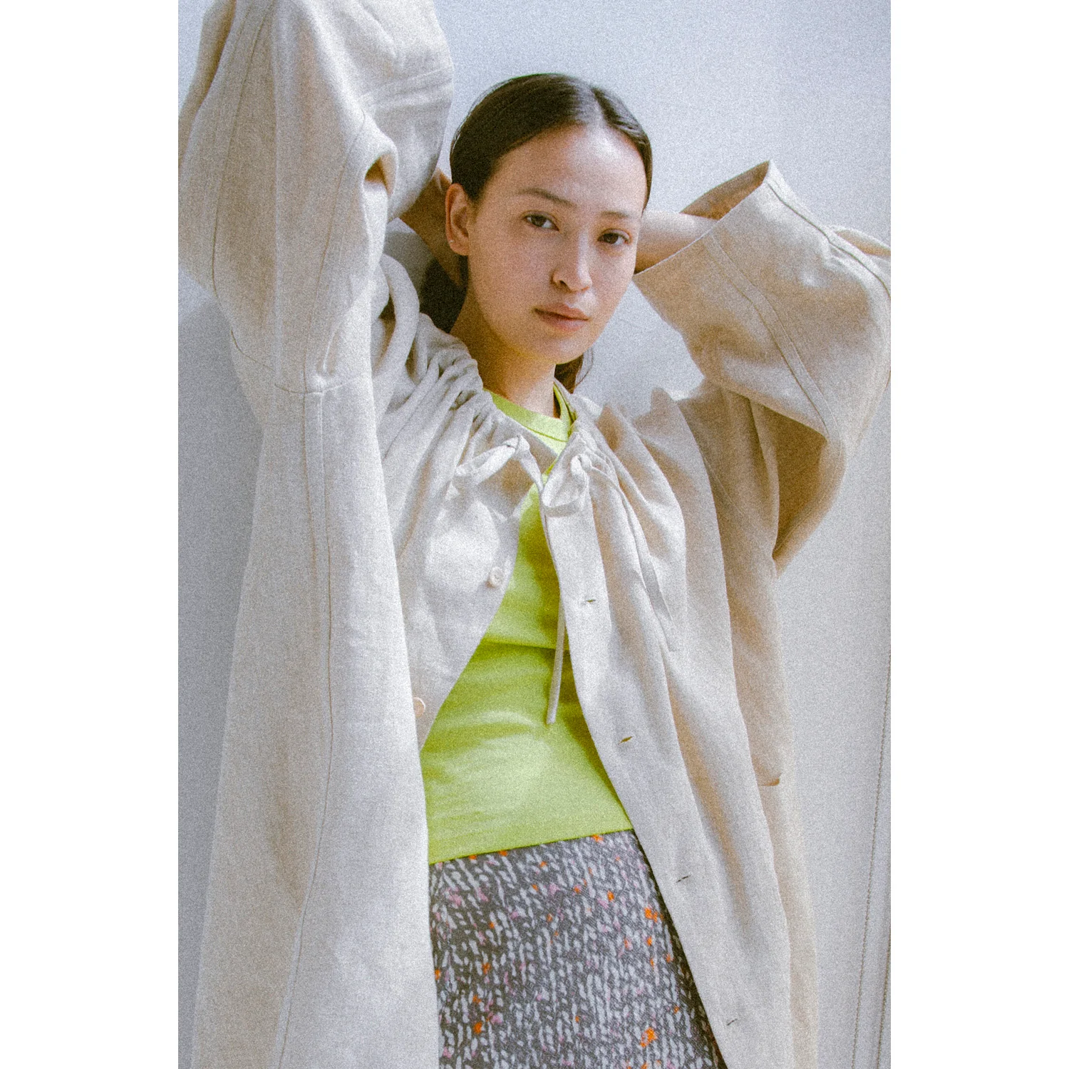 Anntian Trench Jacket in Natural Hemp - Image 5