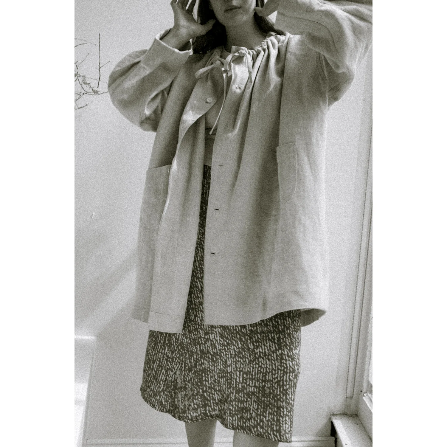 Anntian Trench Jacket in Natural Hemp - Image 6