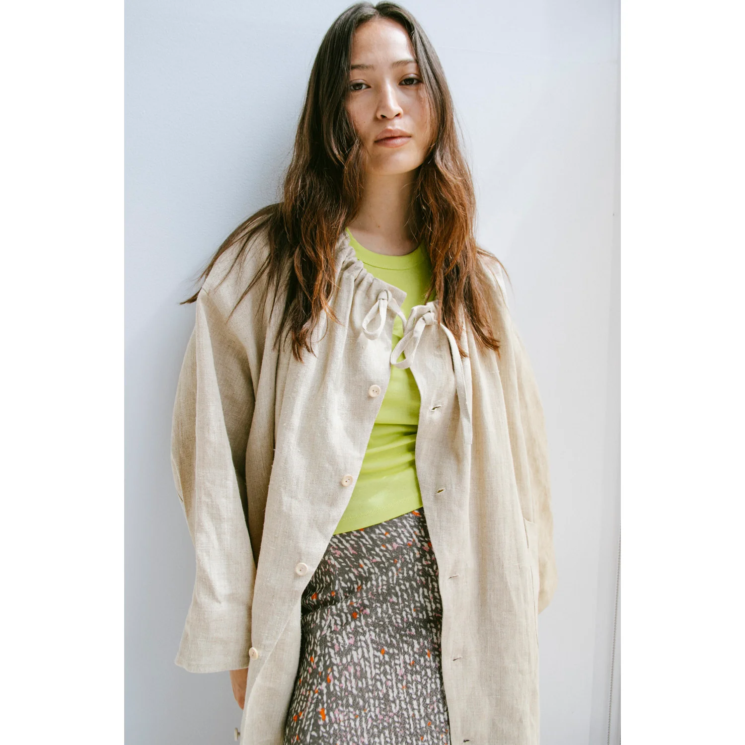 Anntian Trench Jacket in Natural Hemp - Image 8