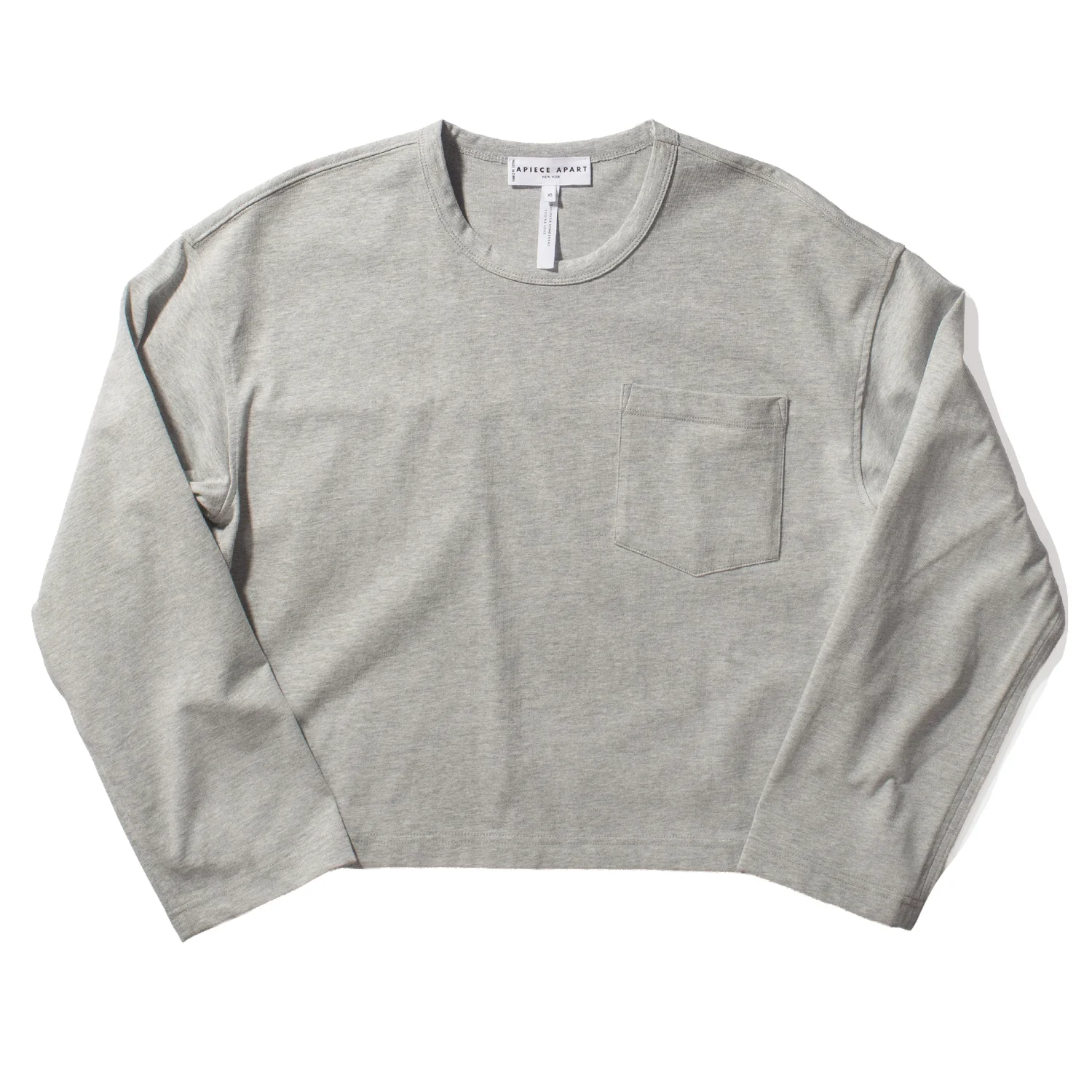Apiece Apart Boxy Tee in Heathered Grey - Image 2