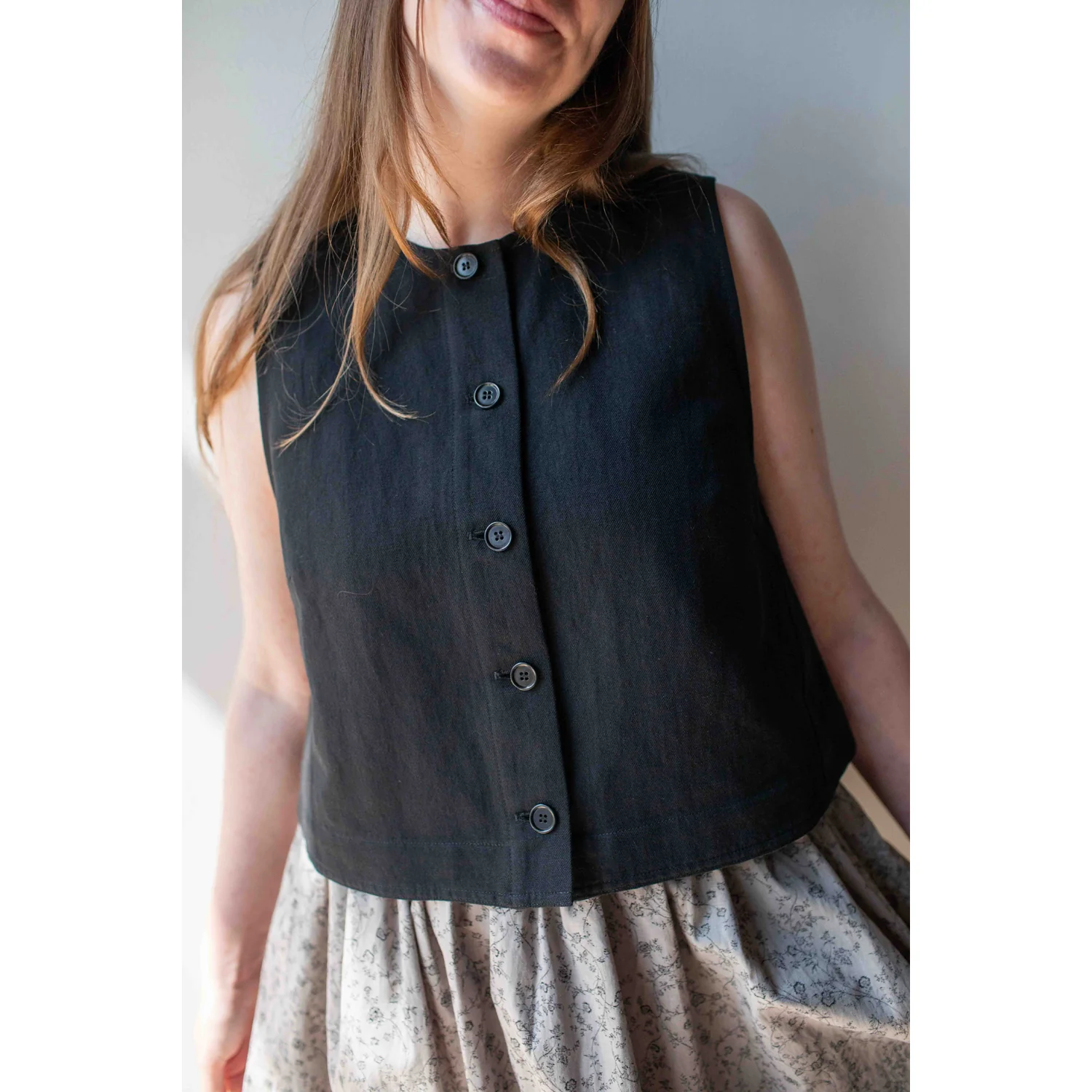 Apiece Apart Godet Tank in Black - Image 5