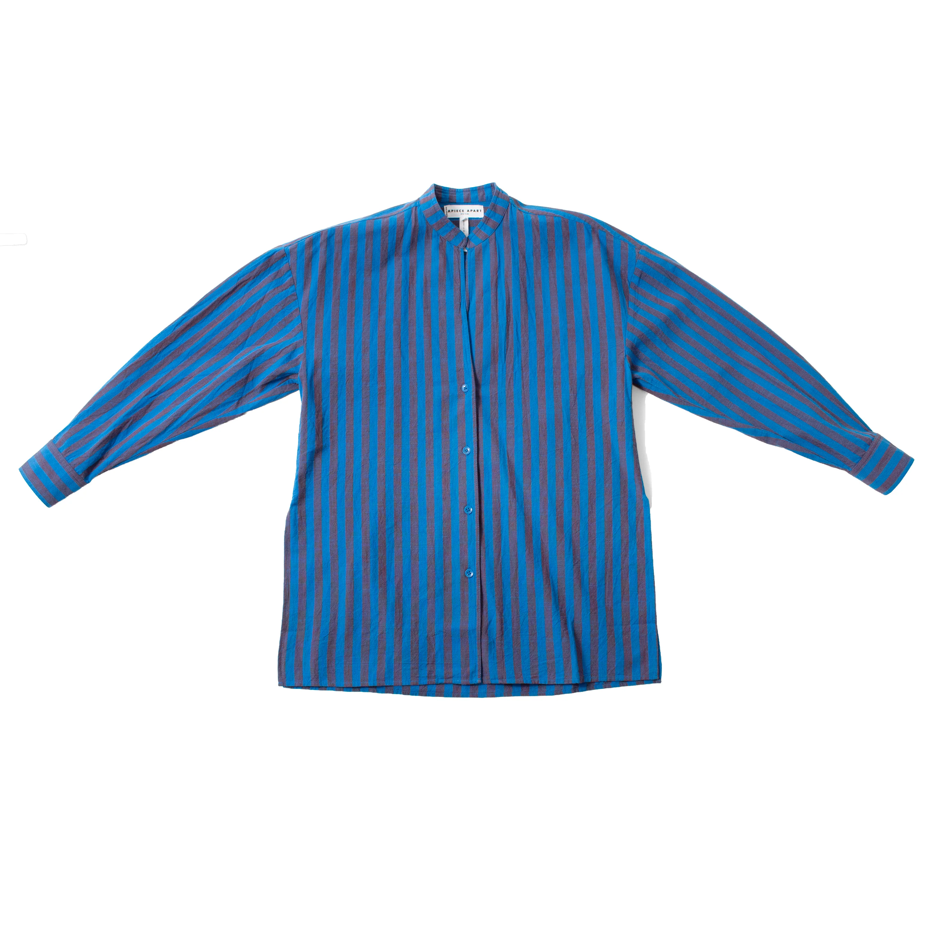 Apiece Apart Gustava Button Up in Blue Pond Stripe - Image 2