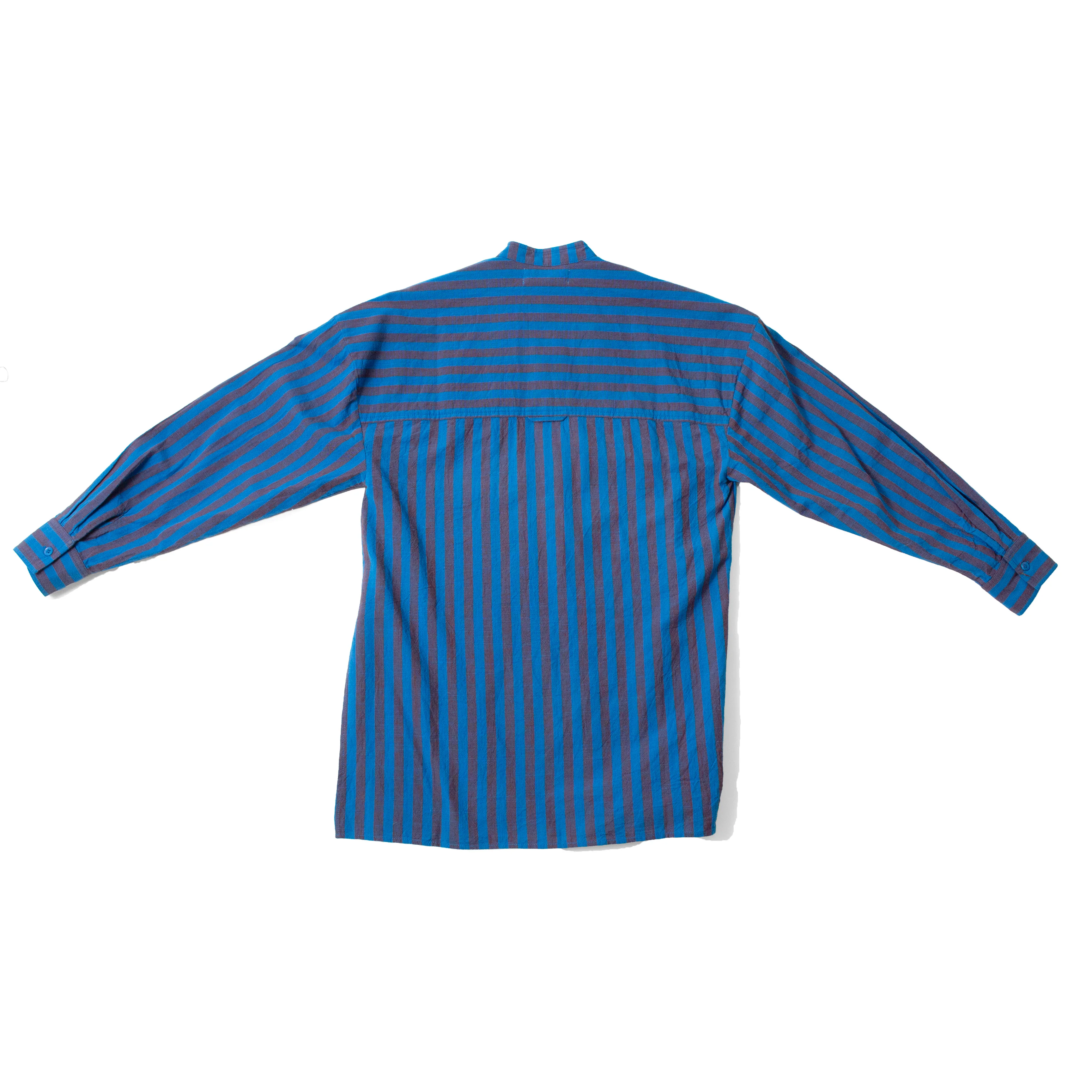Apiece Apart Gustava Button Up in Blue Pond Stripe - Image 3