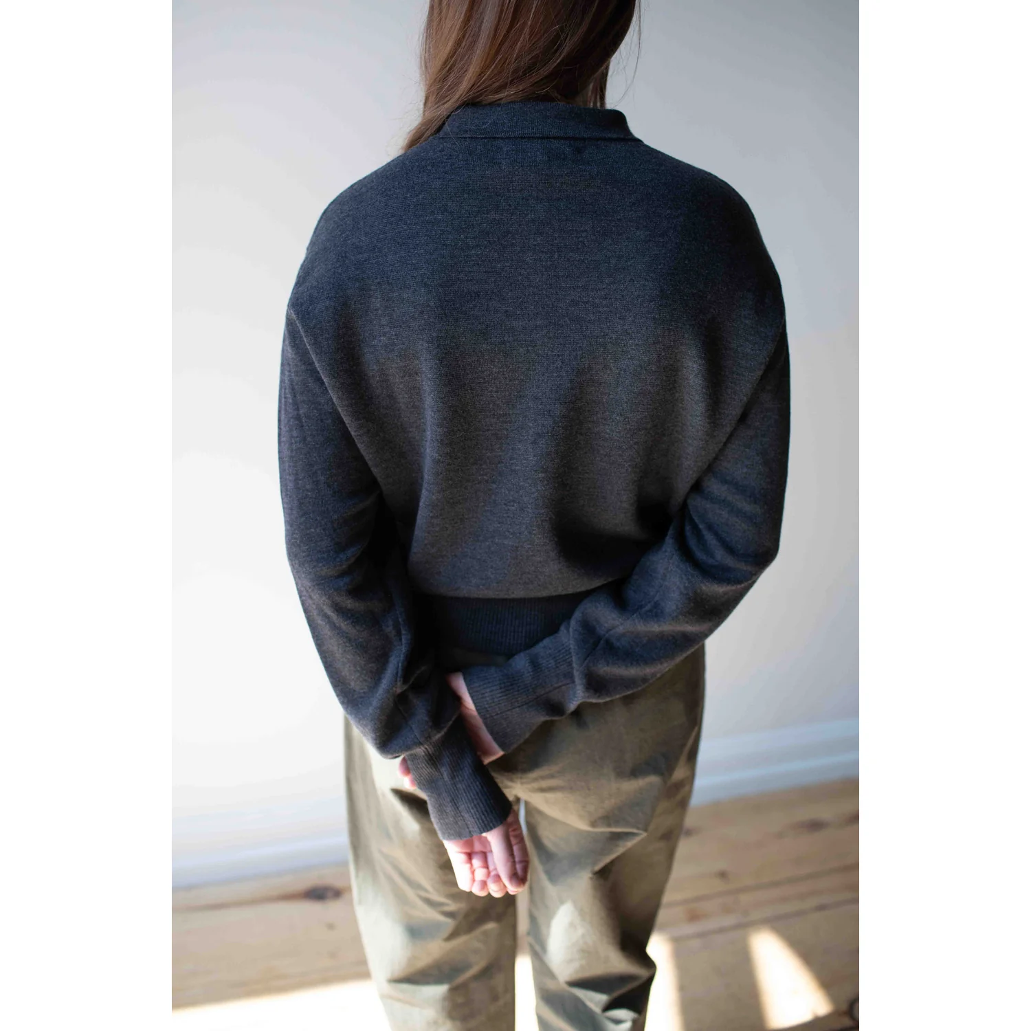Apiece Apart Kari Polo Knit in Grey - Image 5