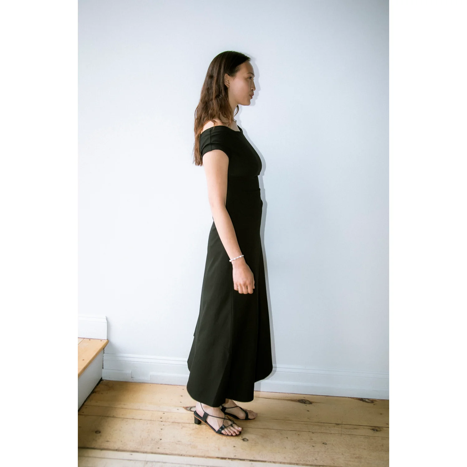 Apiece Apart Marles Off the Shoulder Dress in Black - Image 11