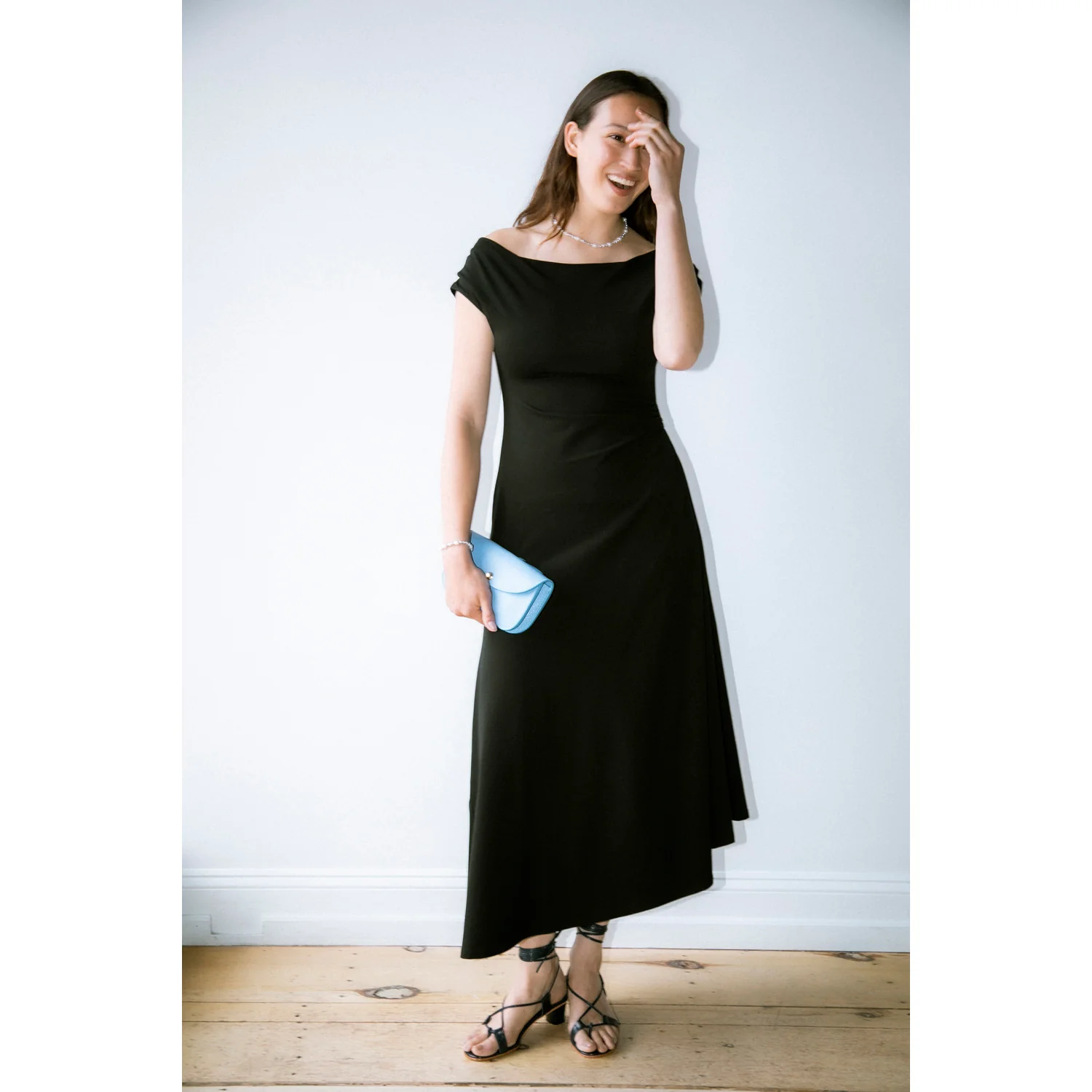 Apiece Apart Marles Off the Shoulder Dress in Black - Image 4