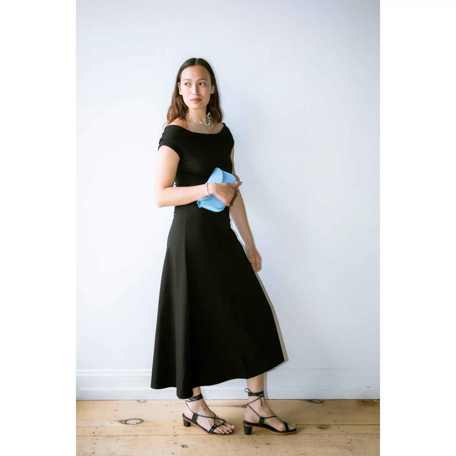 Apiece Apart Marles Off the Shoulder Dress in Black - Image 5