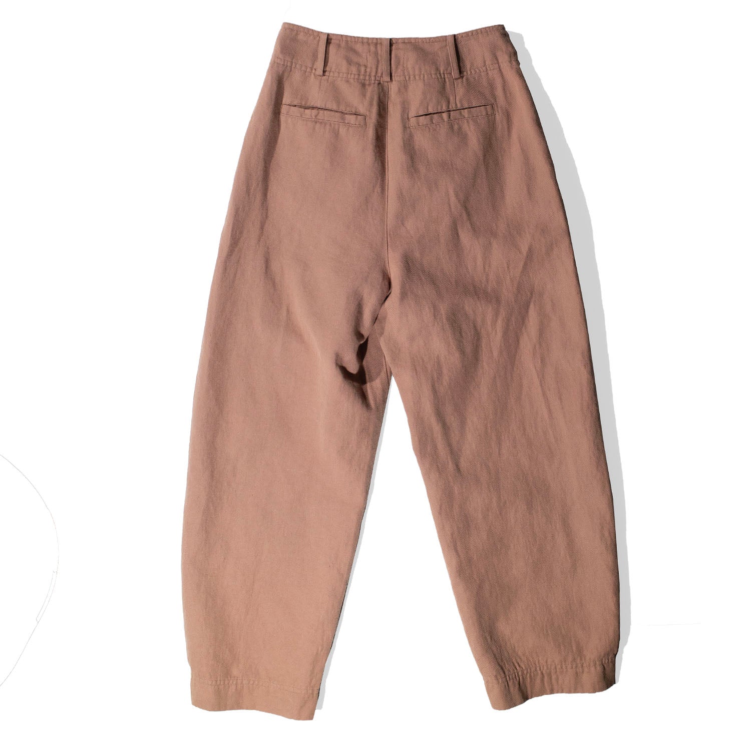 Apiece Apart Petite Bari Crop Trouser in Deep Khaki - Image 3