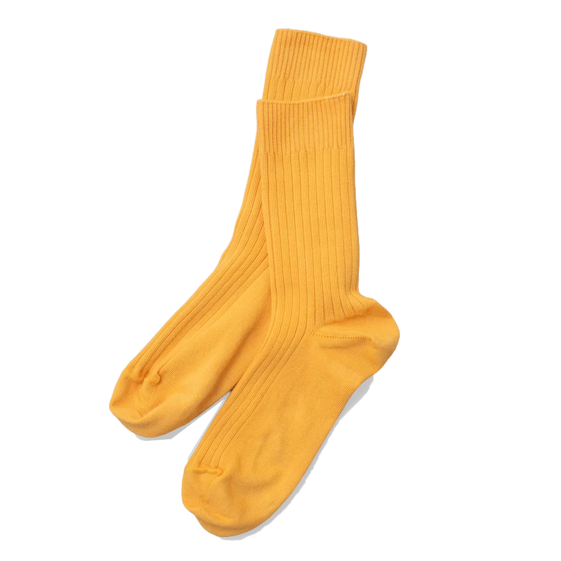 Baserange Rib Overankle Socks in Dacty Yellow - Image 2