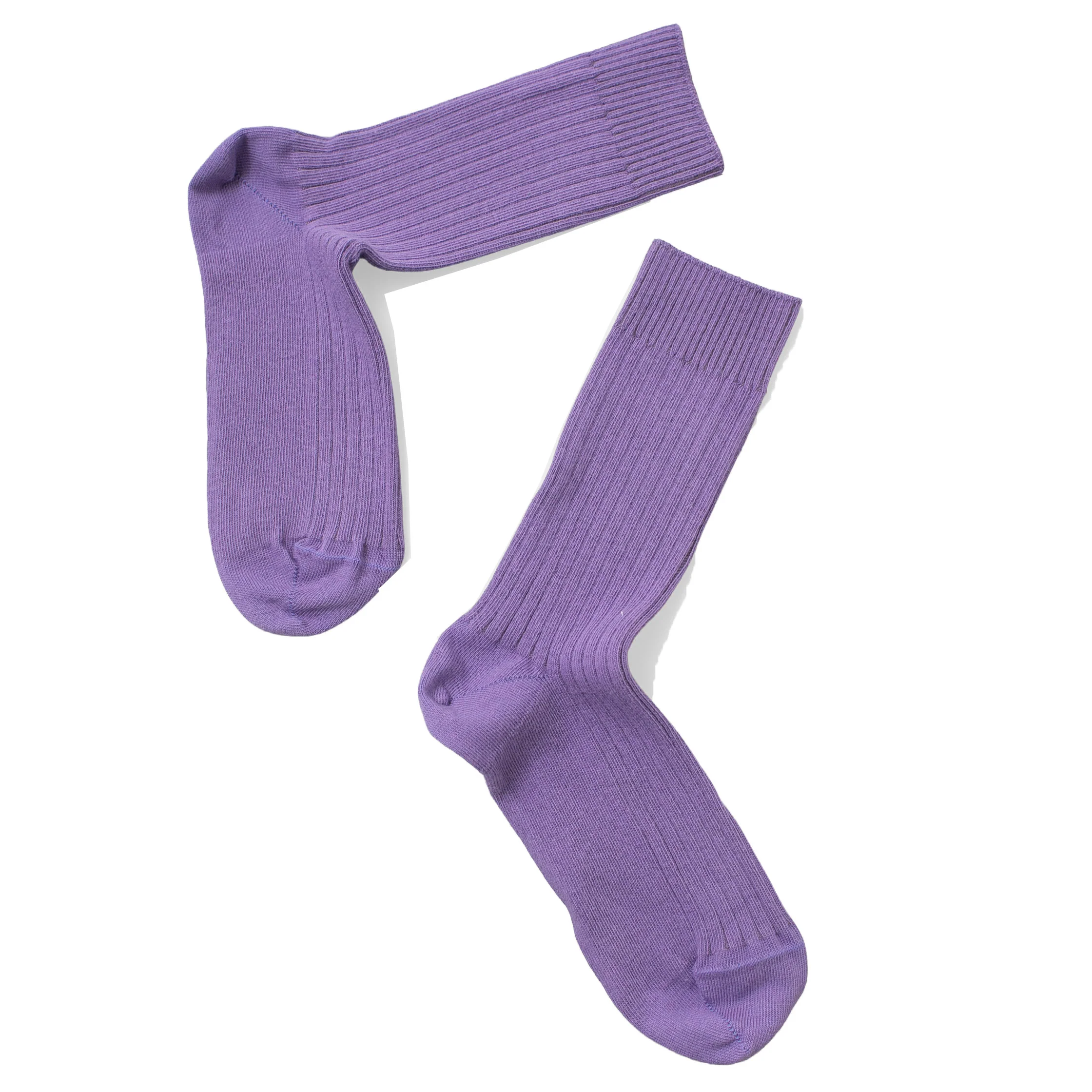 Baserange Rib Overankle Socks in Poa Purple