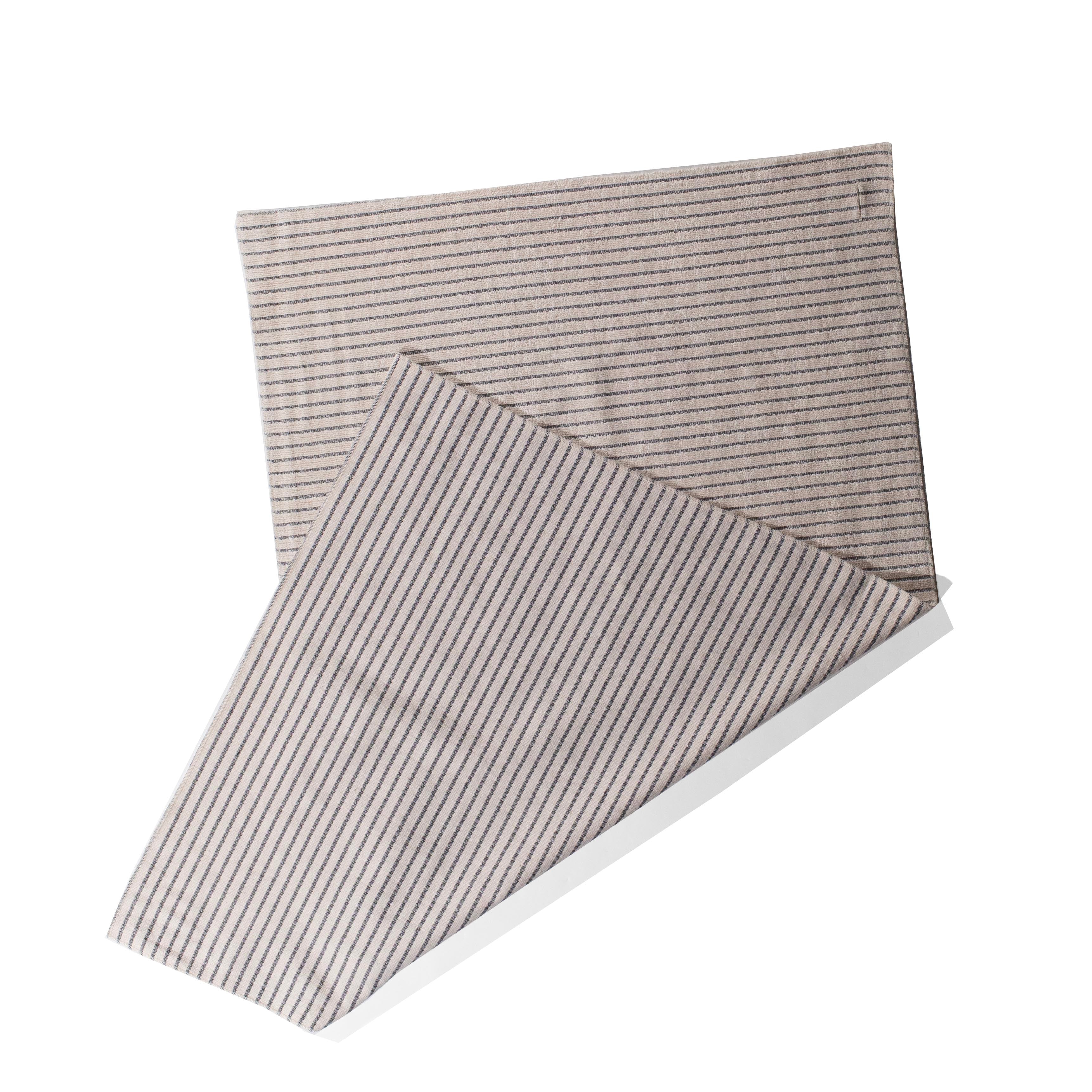 Baserange Terry Towel in Undyed-Black Stripes - Image 2