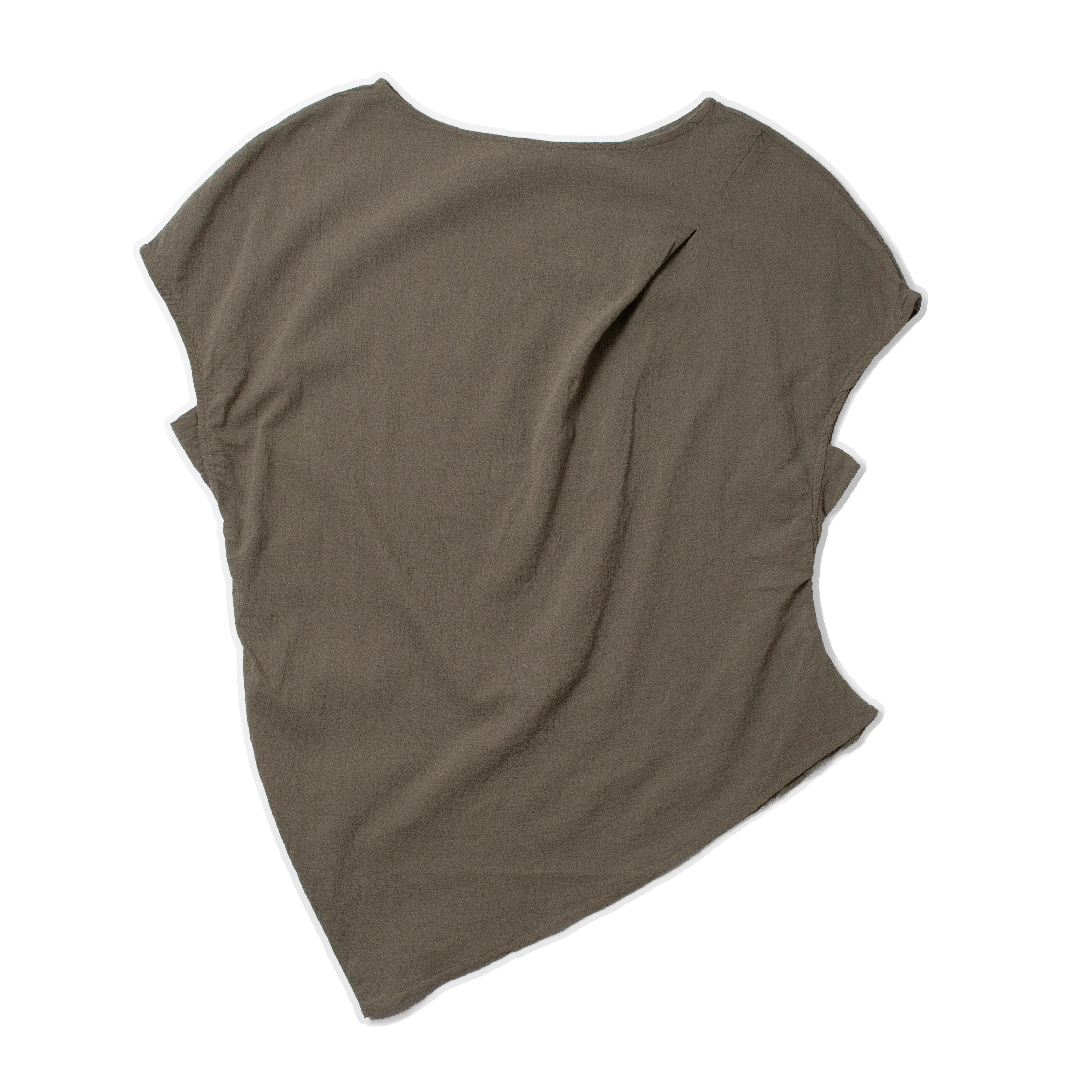 Black Crane Asymmetric Top in Cement - Image 2