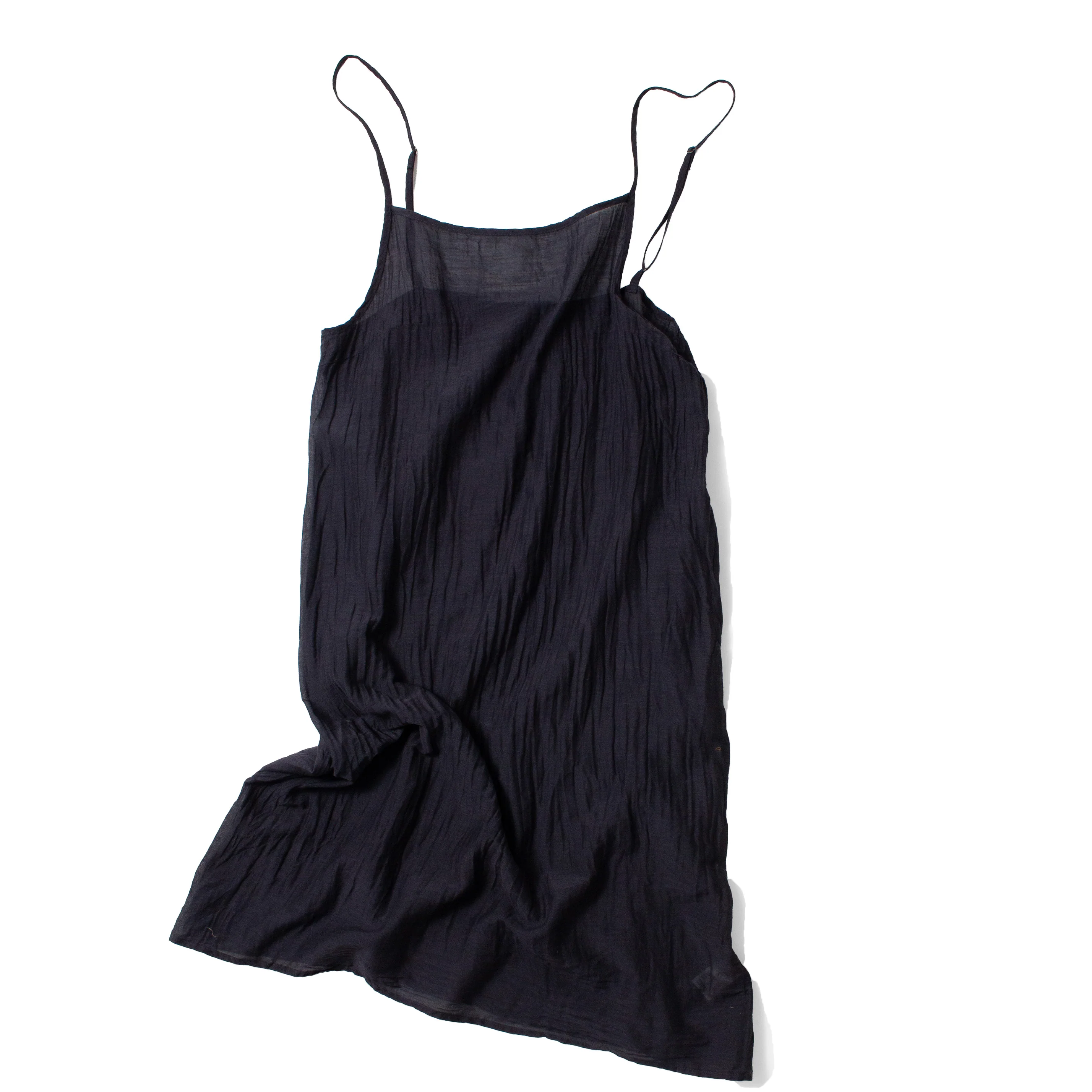 Black Crane Cami Dress in Faded Black