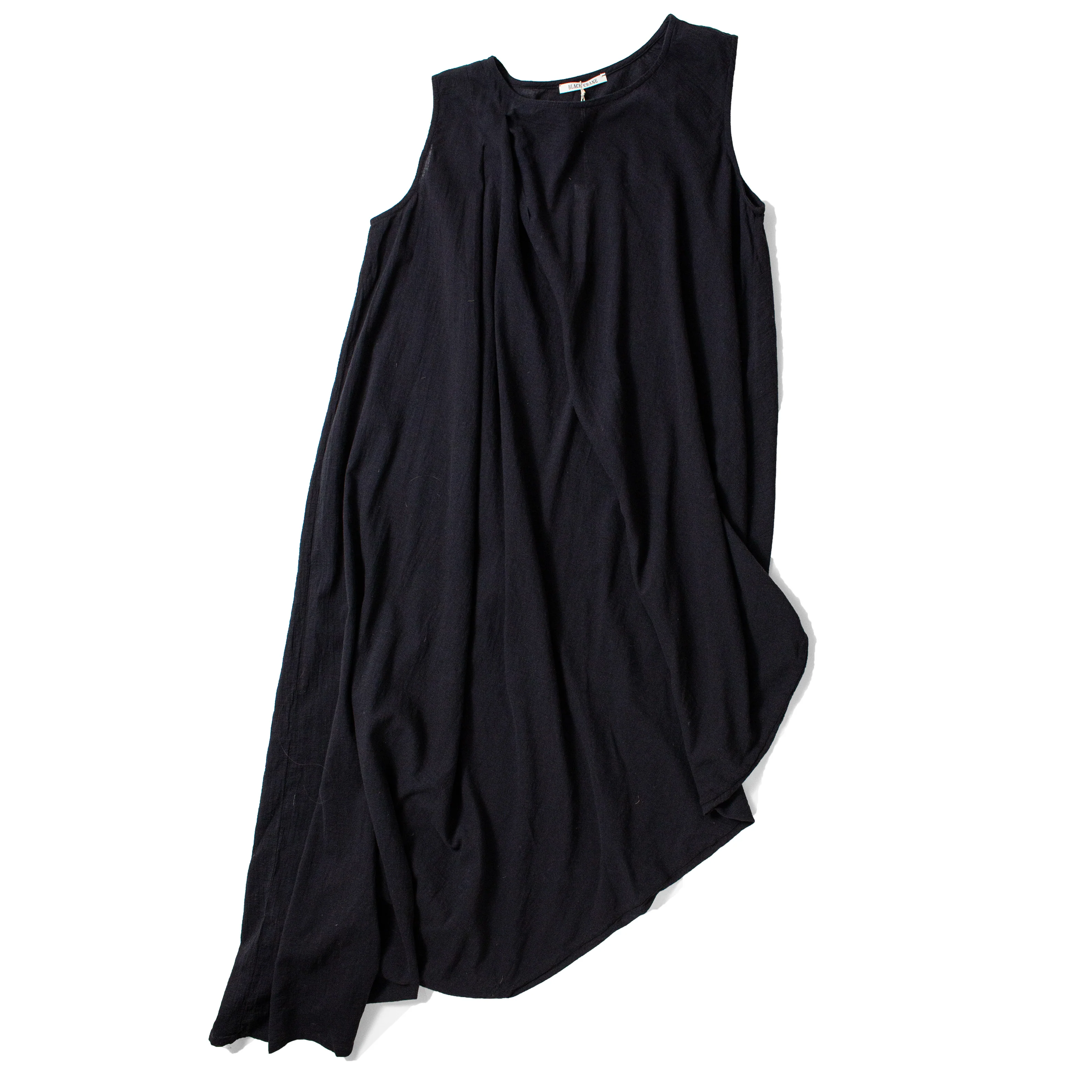 Black Crane Greek Column Dress in Sumi Black - Image 2