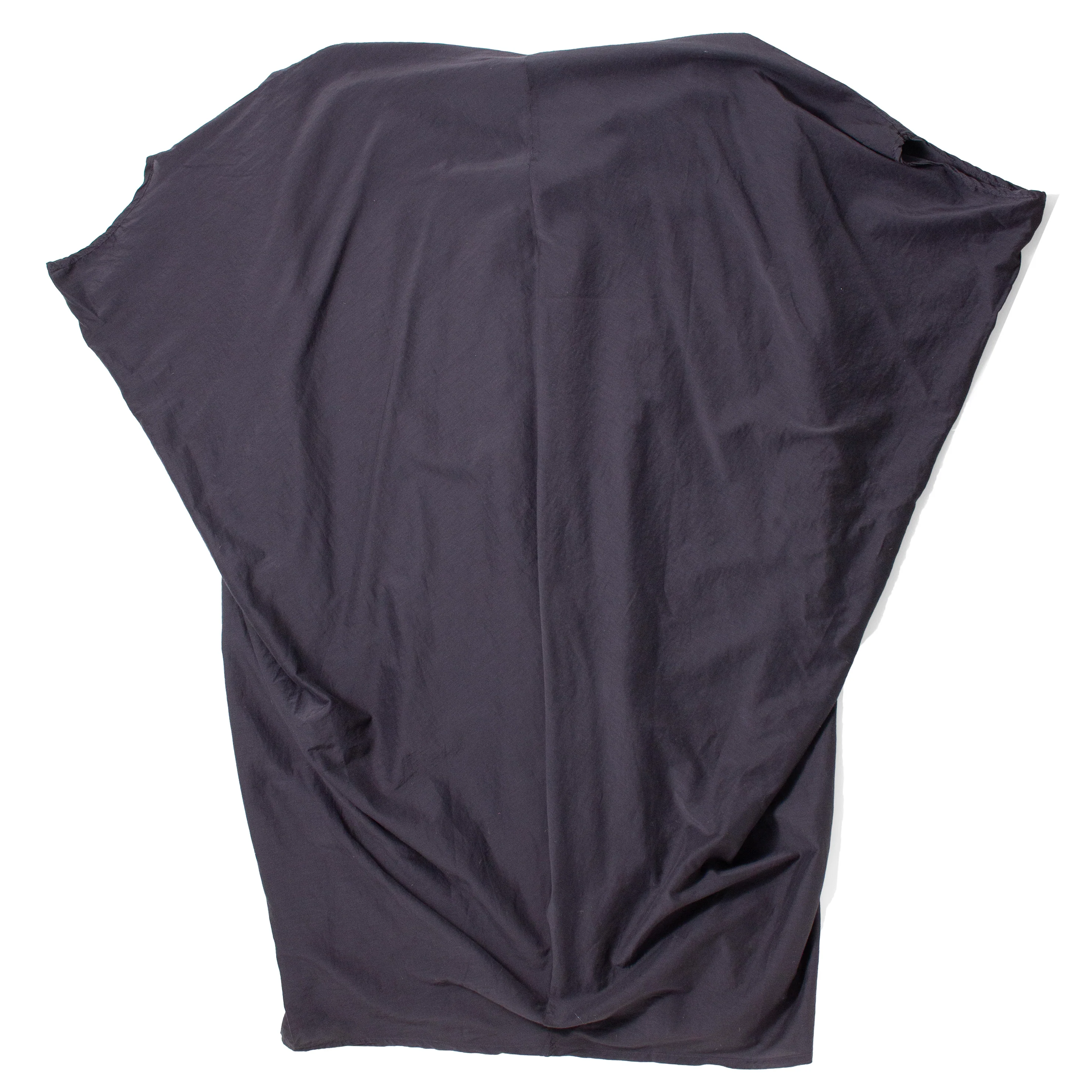 Black Crane Draped Dress in Faded Black - Image 3