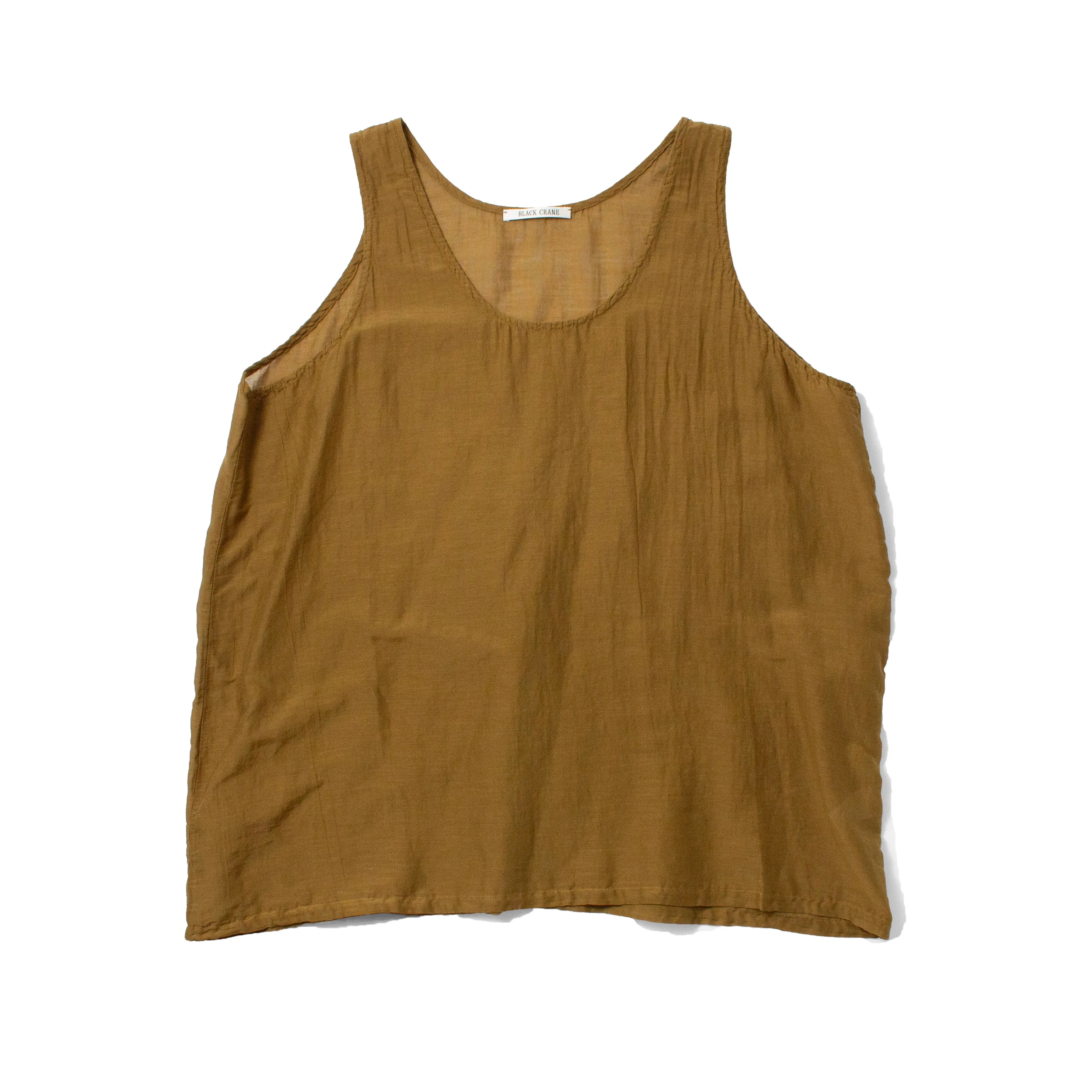 Black Crane Loose Tank in Dark Olive - Image 2