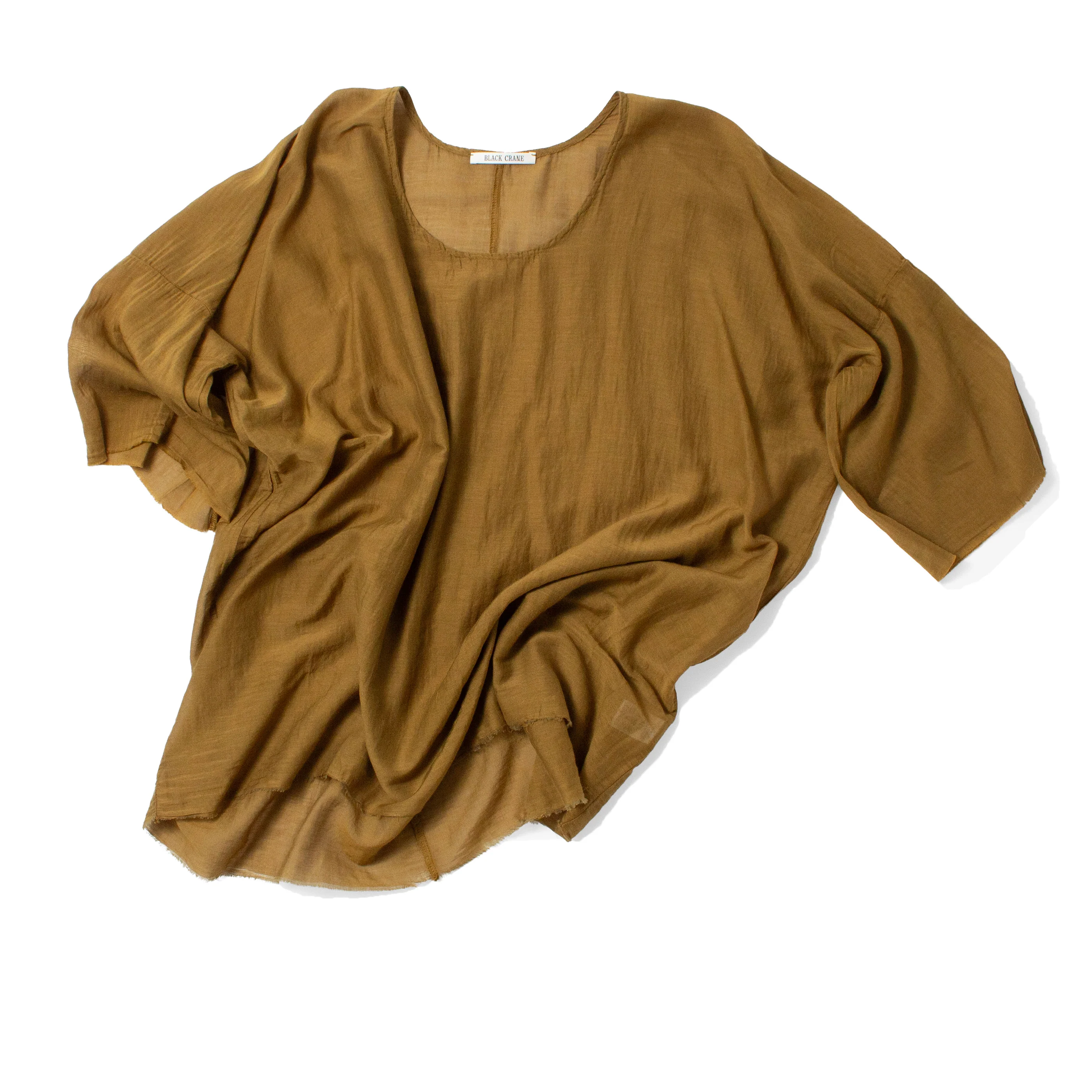 Black Crane Oversized Top in Dark Olive