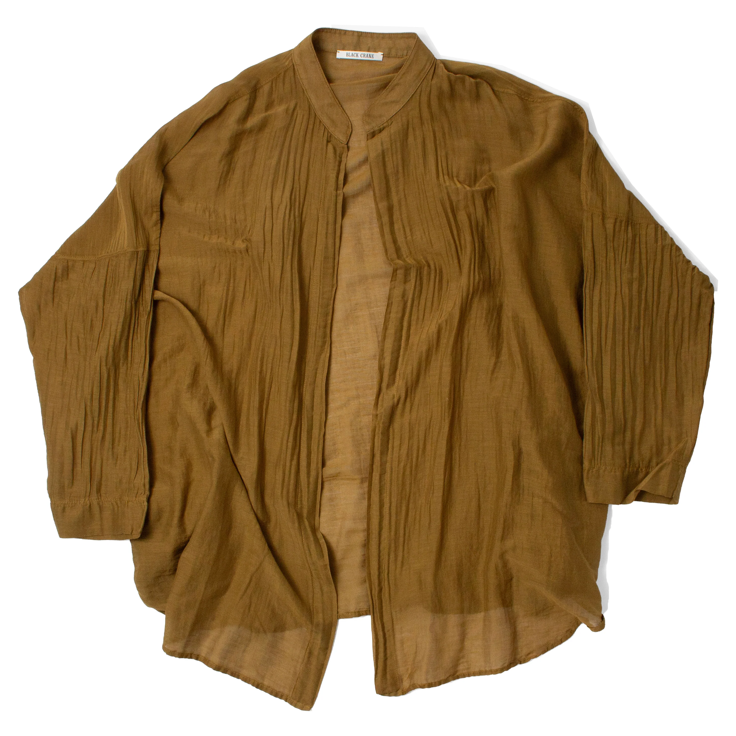 Black Crane Square Shirt in Dark Olive - Image 2