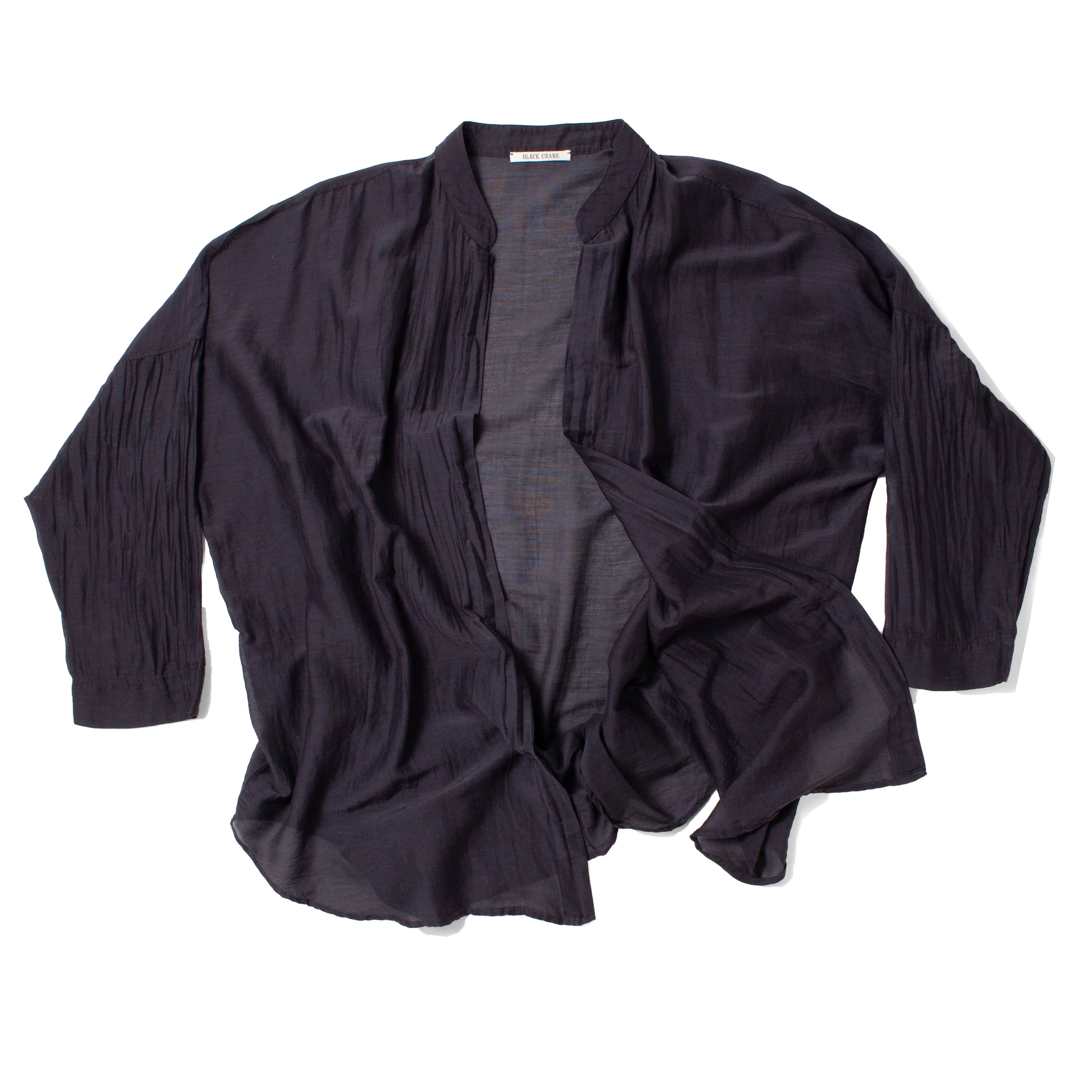 Black Crane Square Shirt in Faded Black