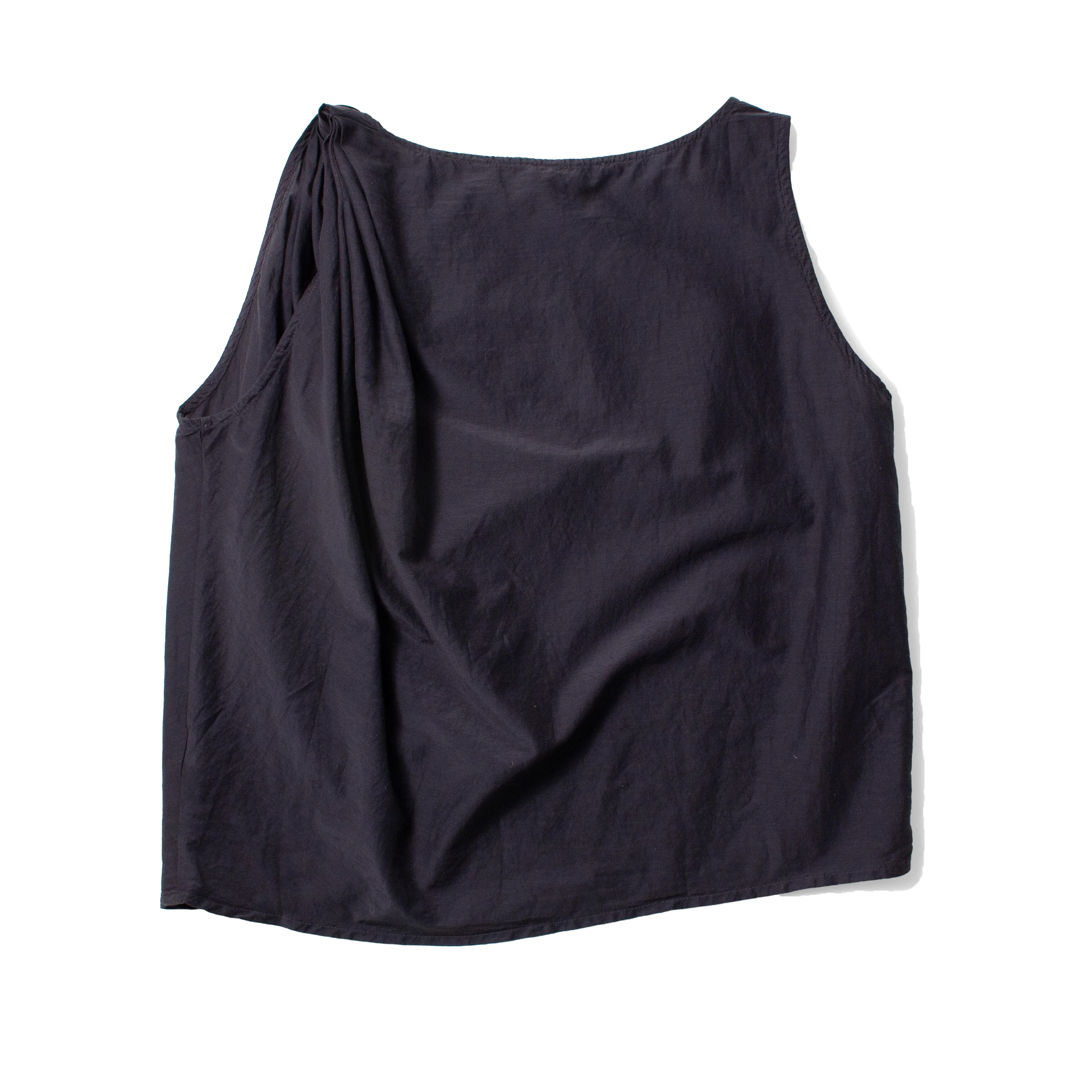 Black Crane Twisted Tank Top in Faded Black - Image 3