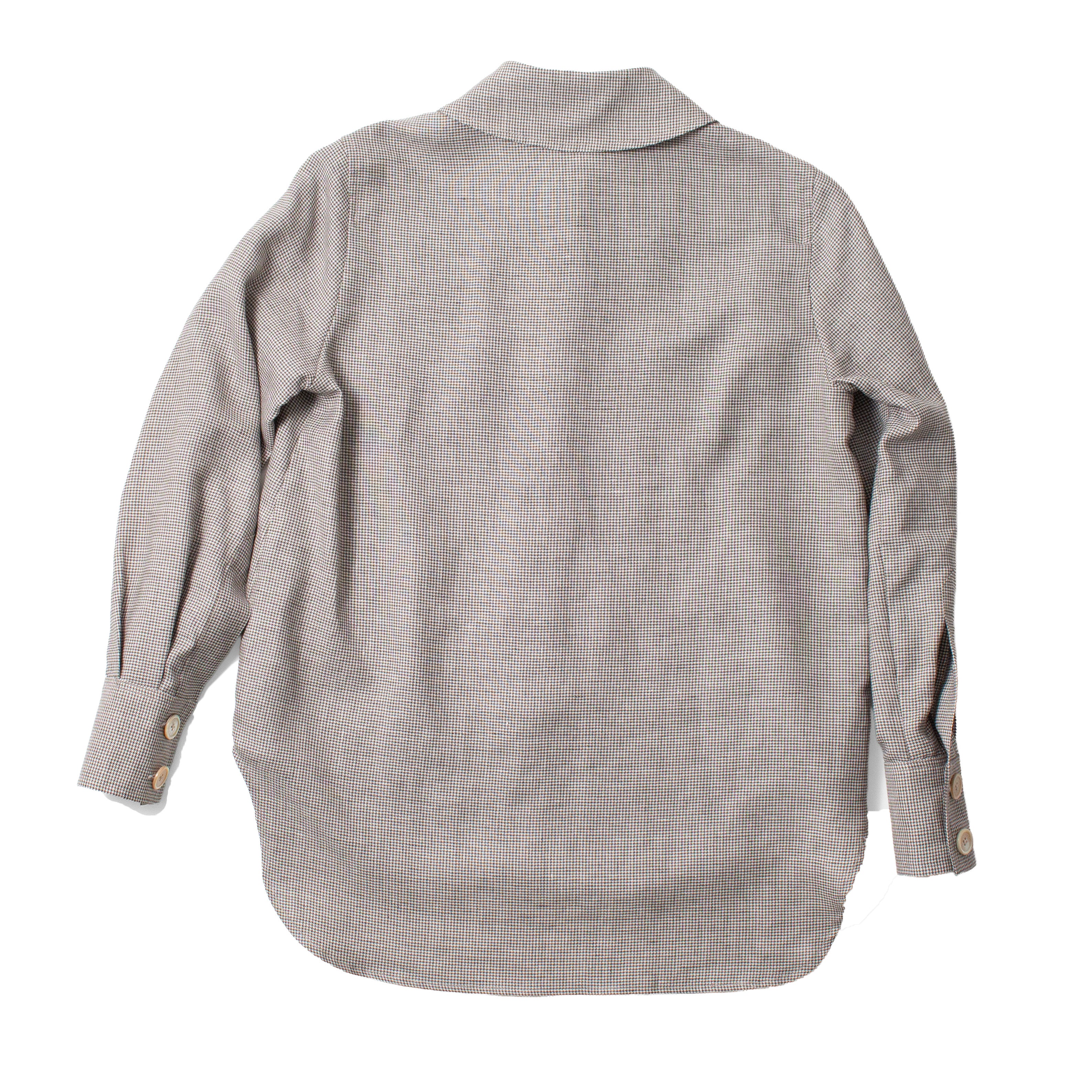 Caron Callahan Carissa Shirt in Brown Micro Houndstooth - Image 3