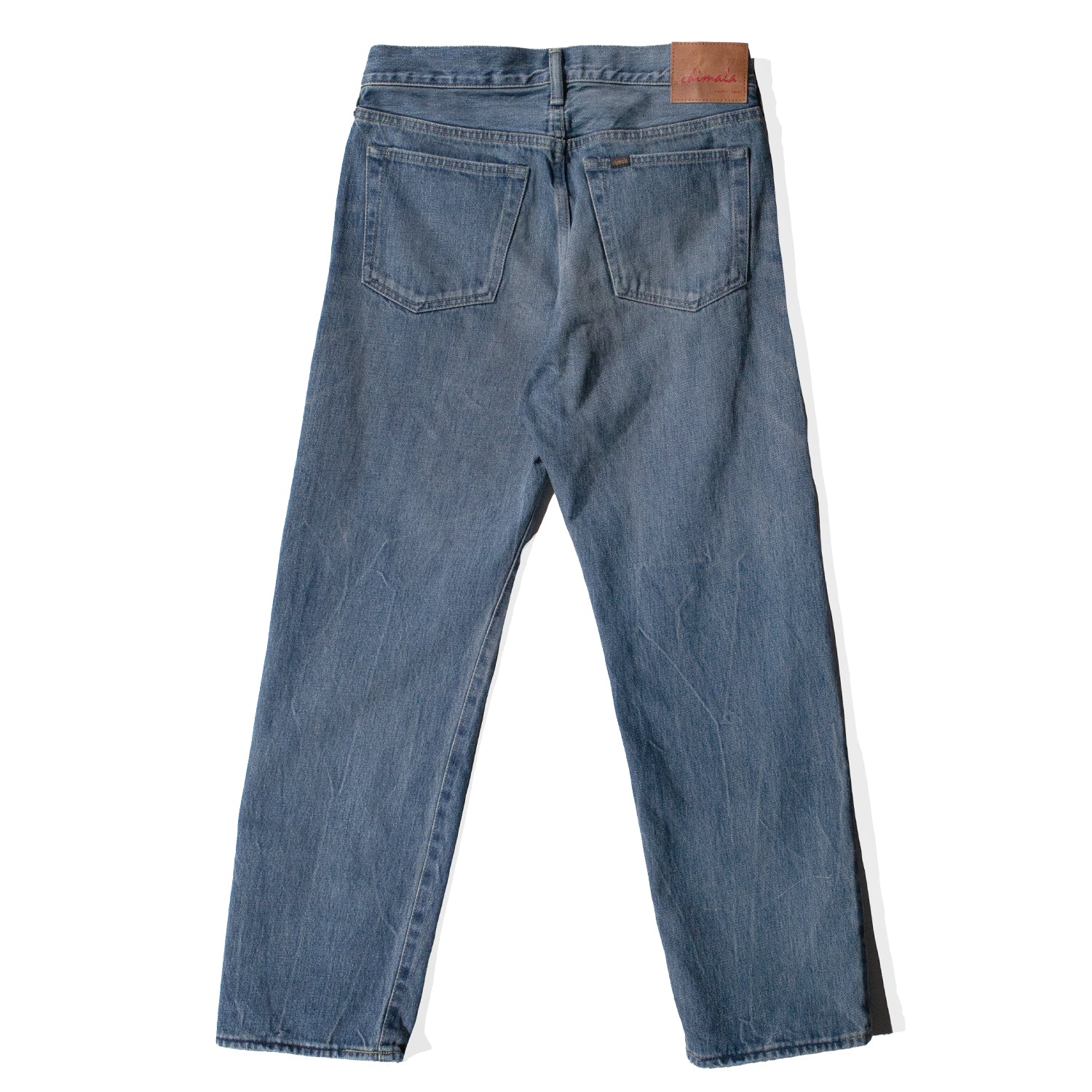 Chimala 13.5oz Selvedge Denim Used Ankle Cut in Medium Vintage - Image 3
