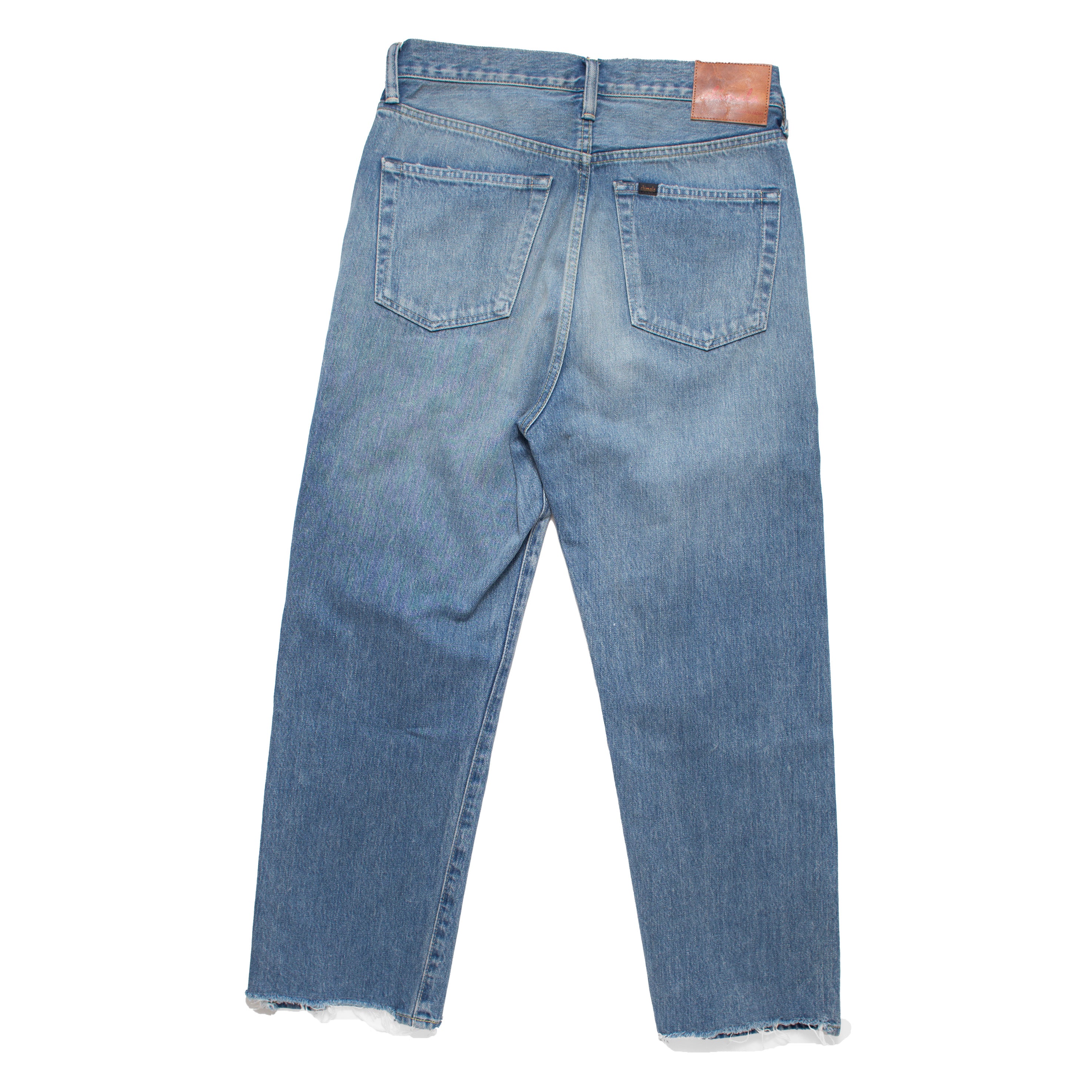 Chimala 13.5oz Selvedge Denim Wide Tapered Cut in Used Light - Image 3