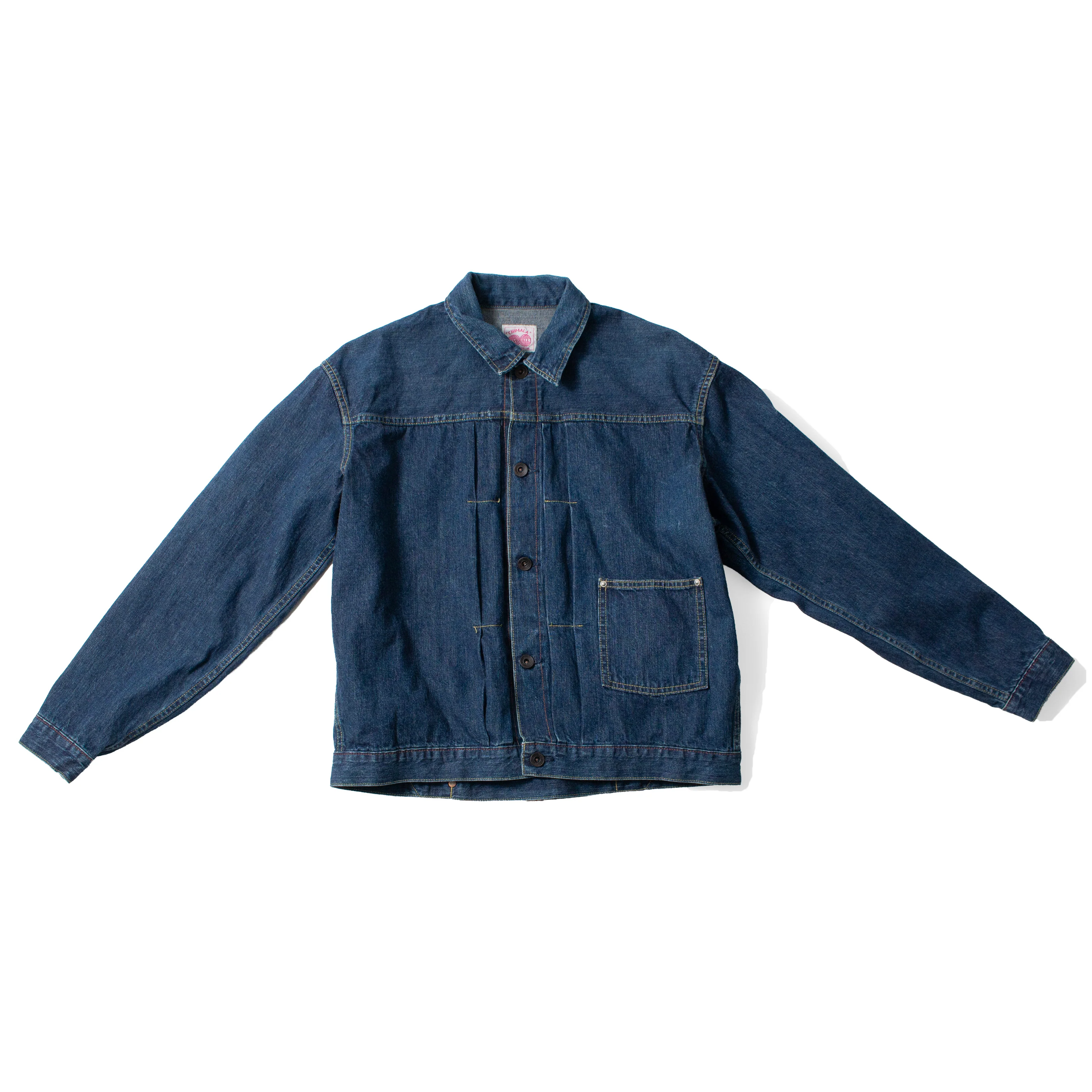 Chimala Unisex Amoskeag Selvedge Denim Short Jacket in Dark Wash - Image 2