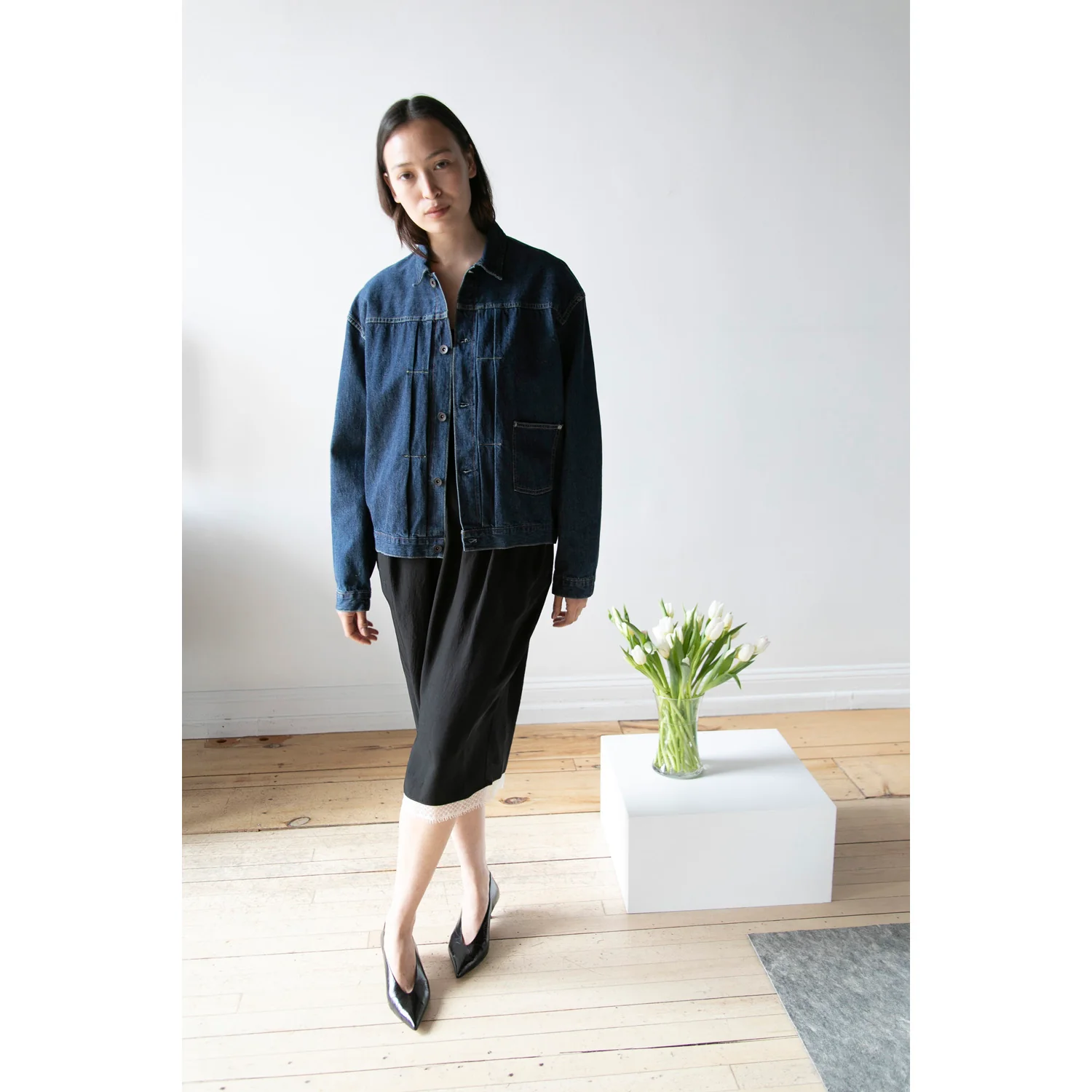Chimala Unisex Amoskeag Selvedge Denim Short Jacket in Dark Wash - Image 6