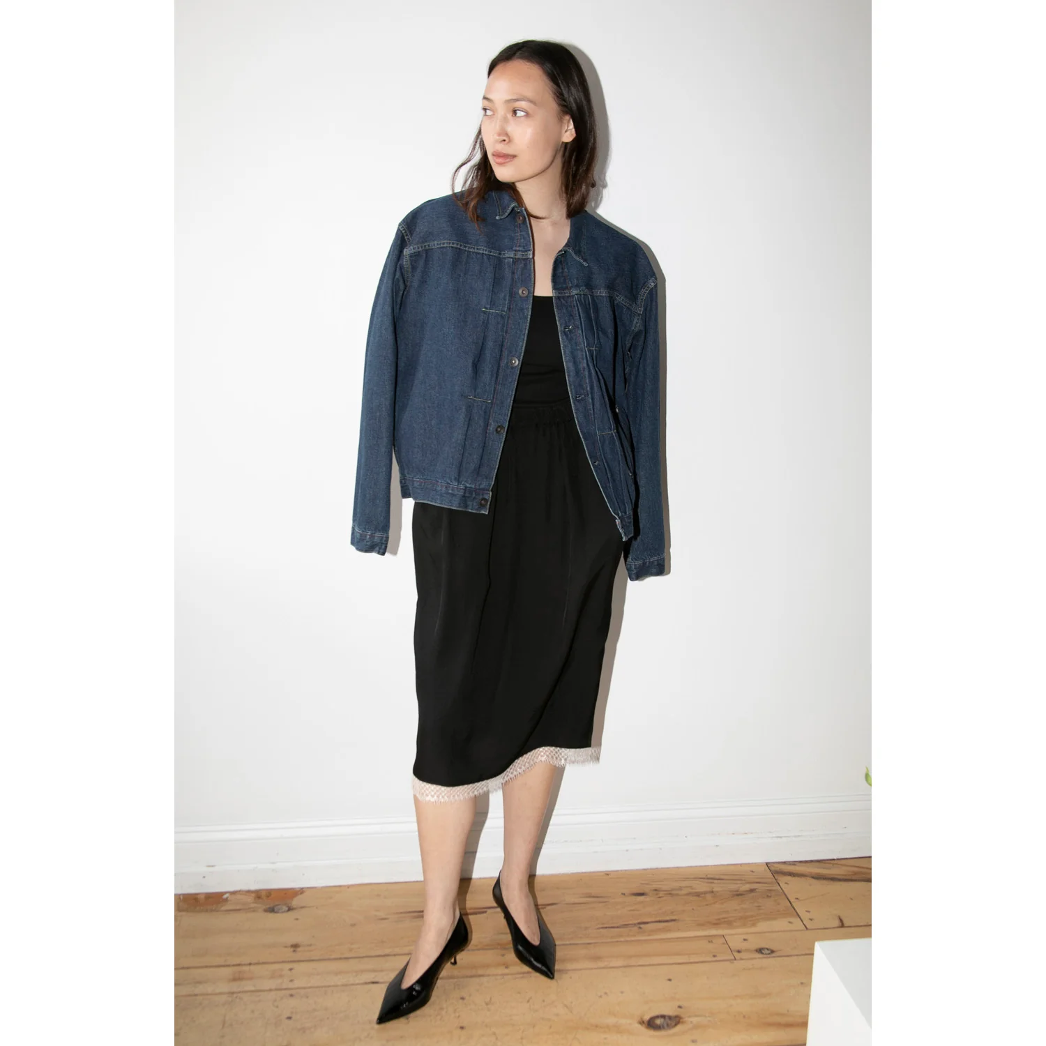 Chimala Unisex Amoskeag Selvedge Denim Short Jacket in Dark Wash - Image 8