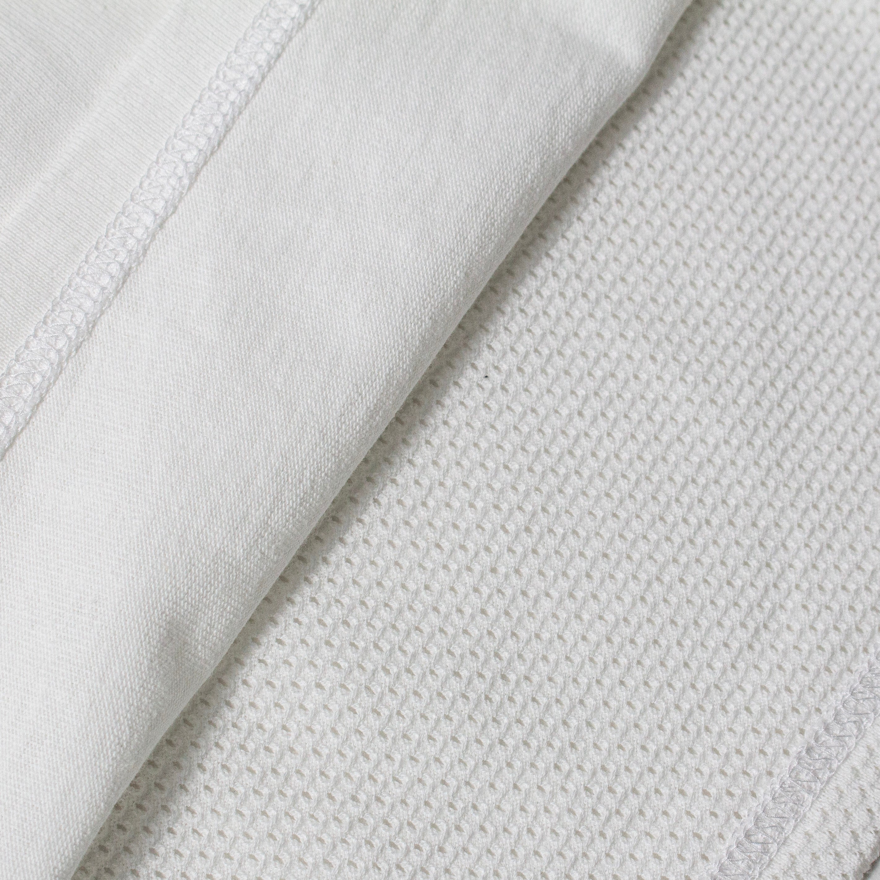 Chimala Unisex Cotton Fine Mesh Football Tee in Off White - Image 4