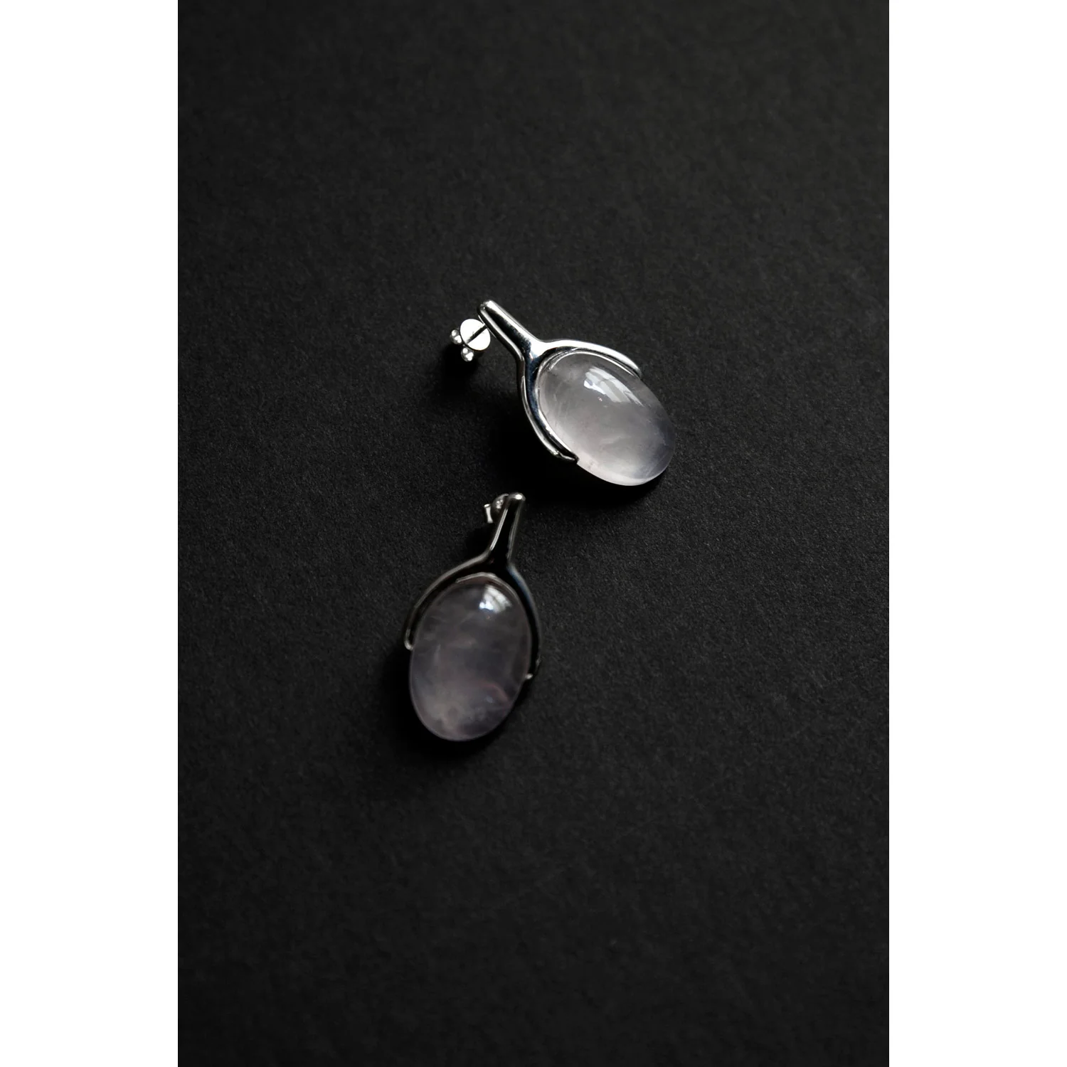 Daniella Samper Wishbone Earrings in Rose Quartz - Image 5