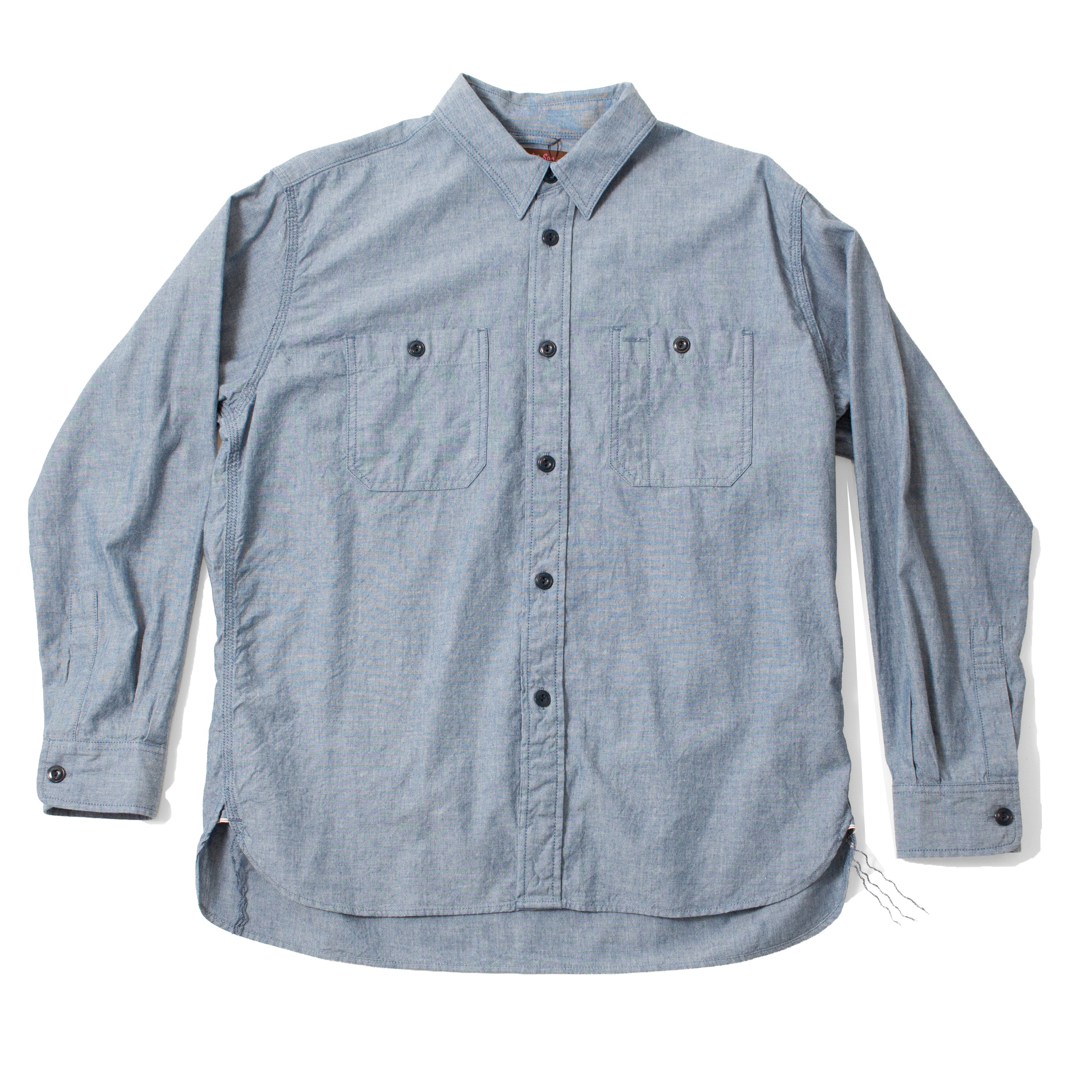Dopple & Scent Chambray Work Shirt in Blue - Image 2