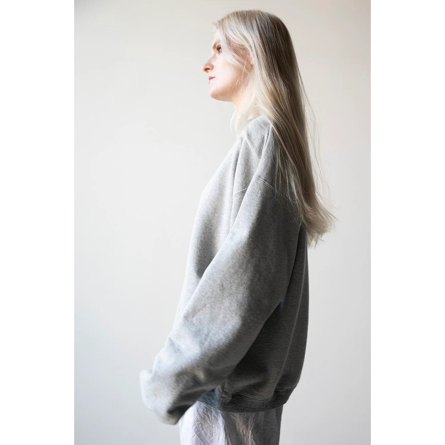 Dopple & Scent French Terry Crewneck Sweatshirt in Gray - Image 7
