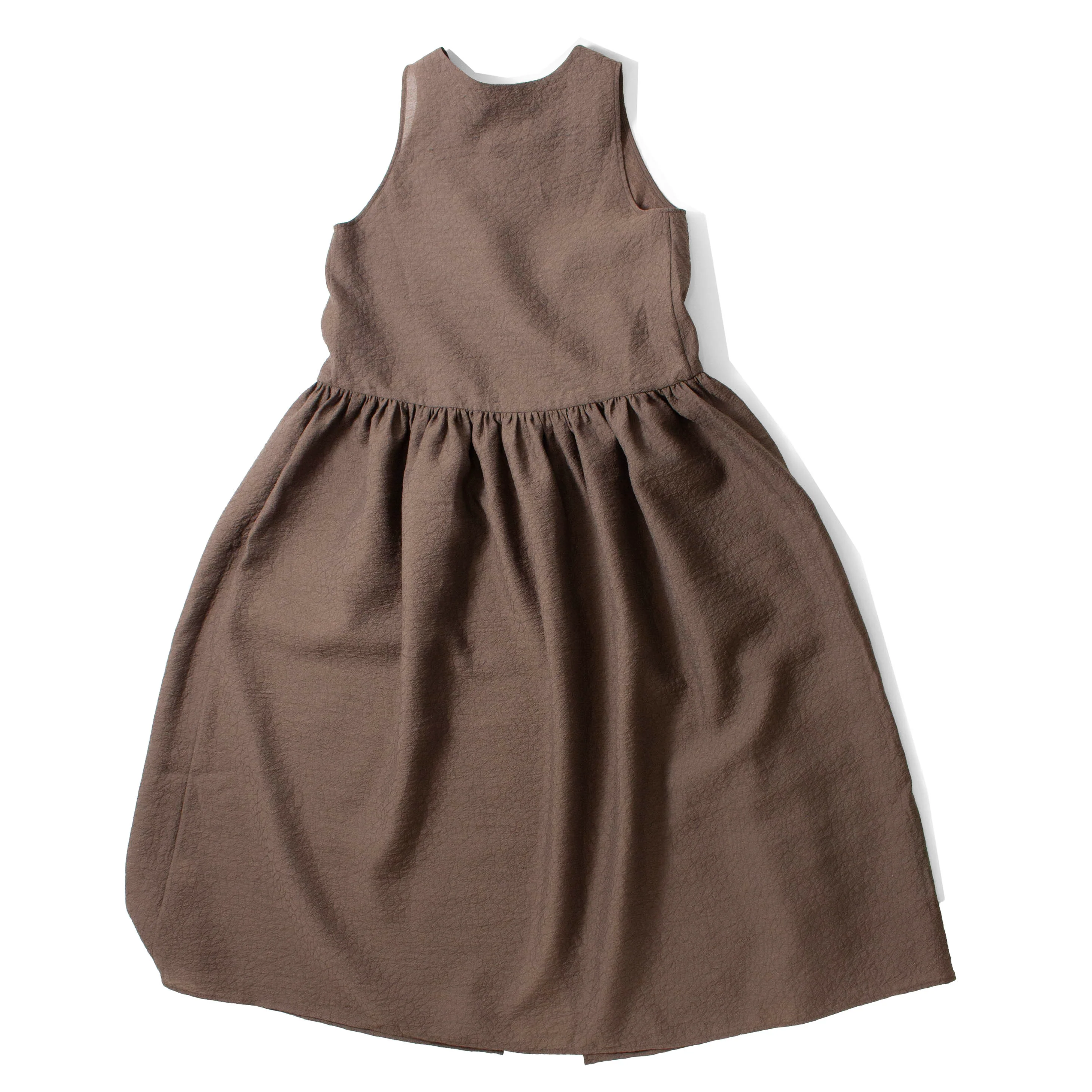 Eleph Anouk Bow Dress in Brown - Image 3