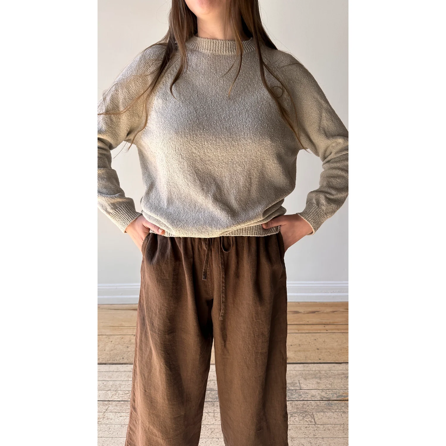 Evam Eva Roving Cotton Pullover in Ecru - Image 5
