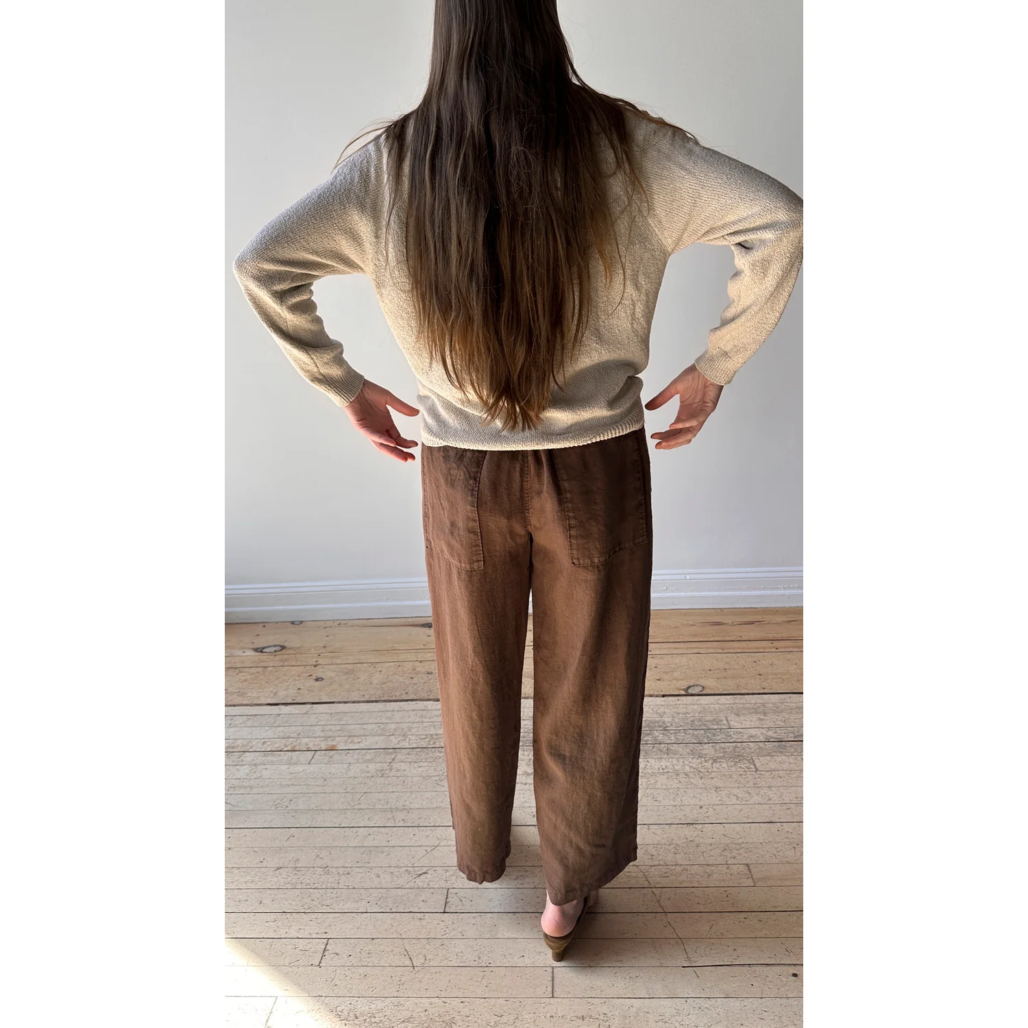 Evam Eva Roving Cotton Pullover in Ecru - Image 7