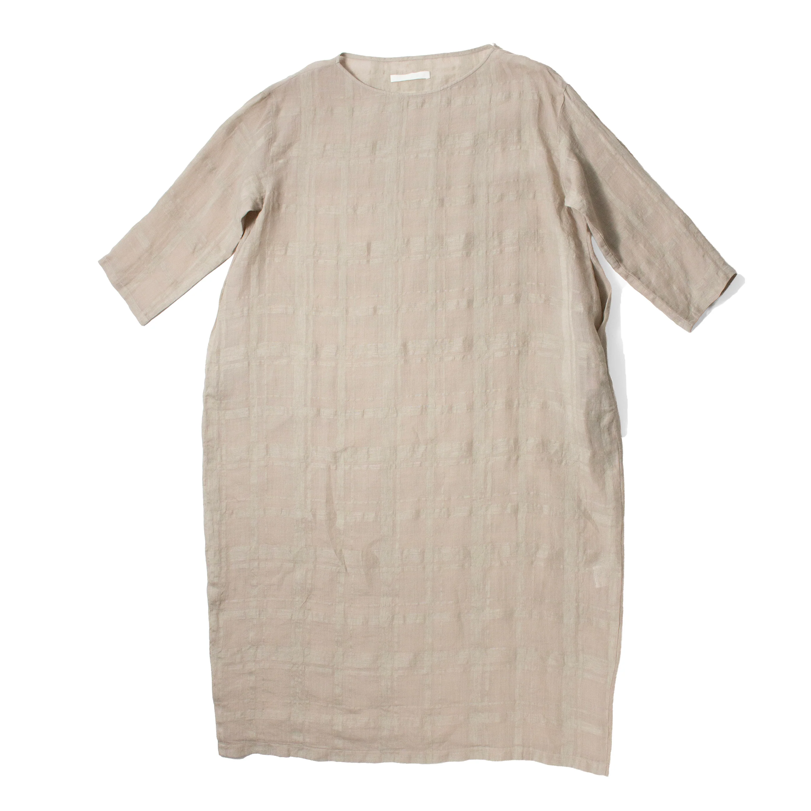Evam Eva Linen Ramie One-Piece in Beige - Image 2