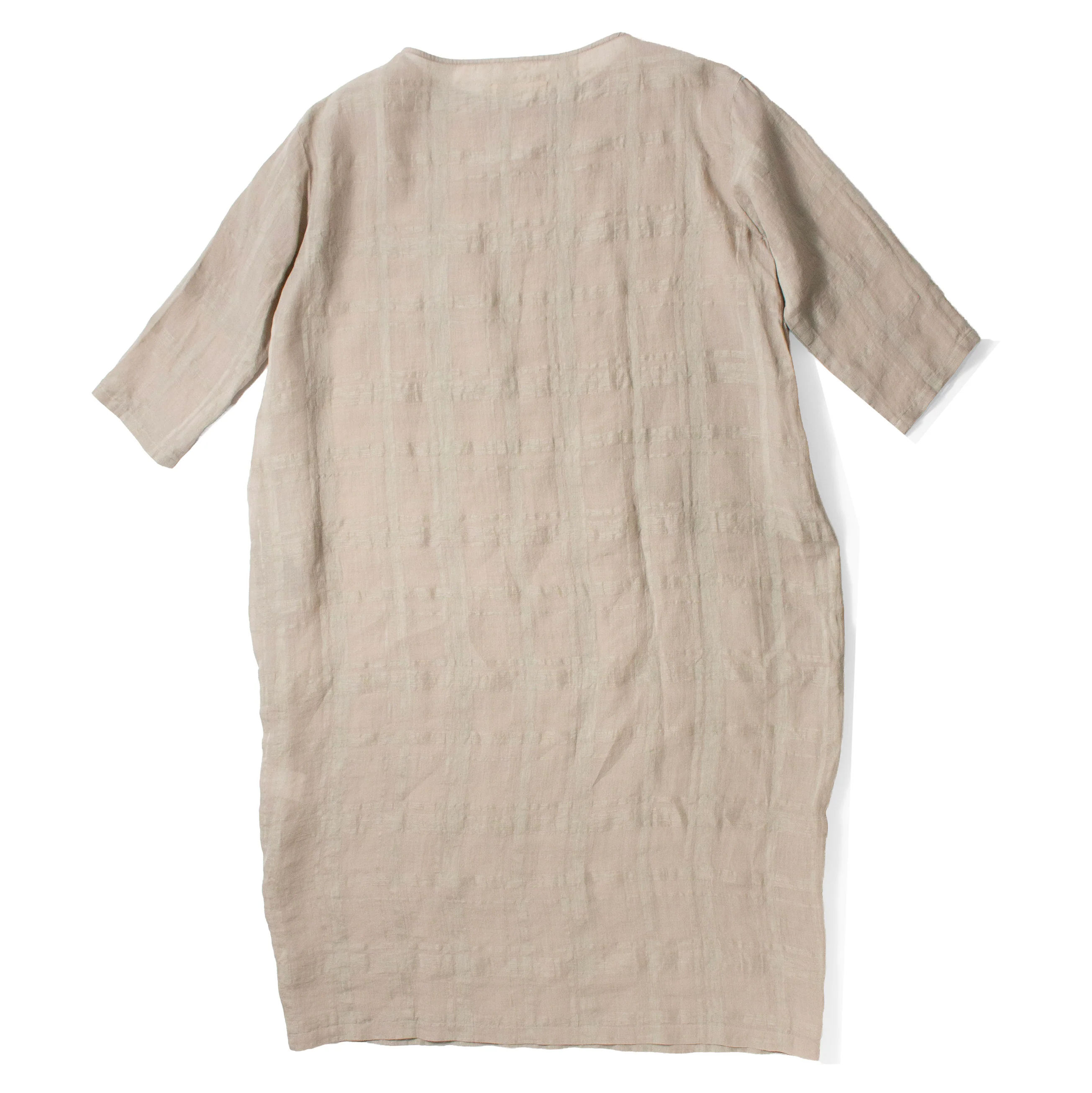 Evam Eva Linen Ramie One-Piece in Beige - Image 3