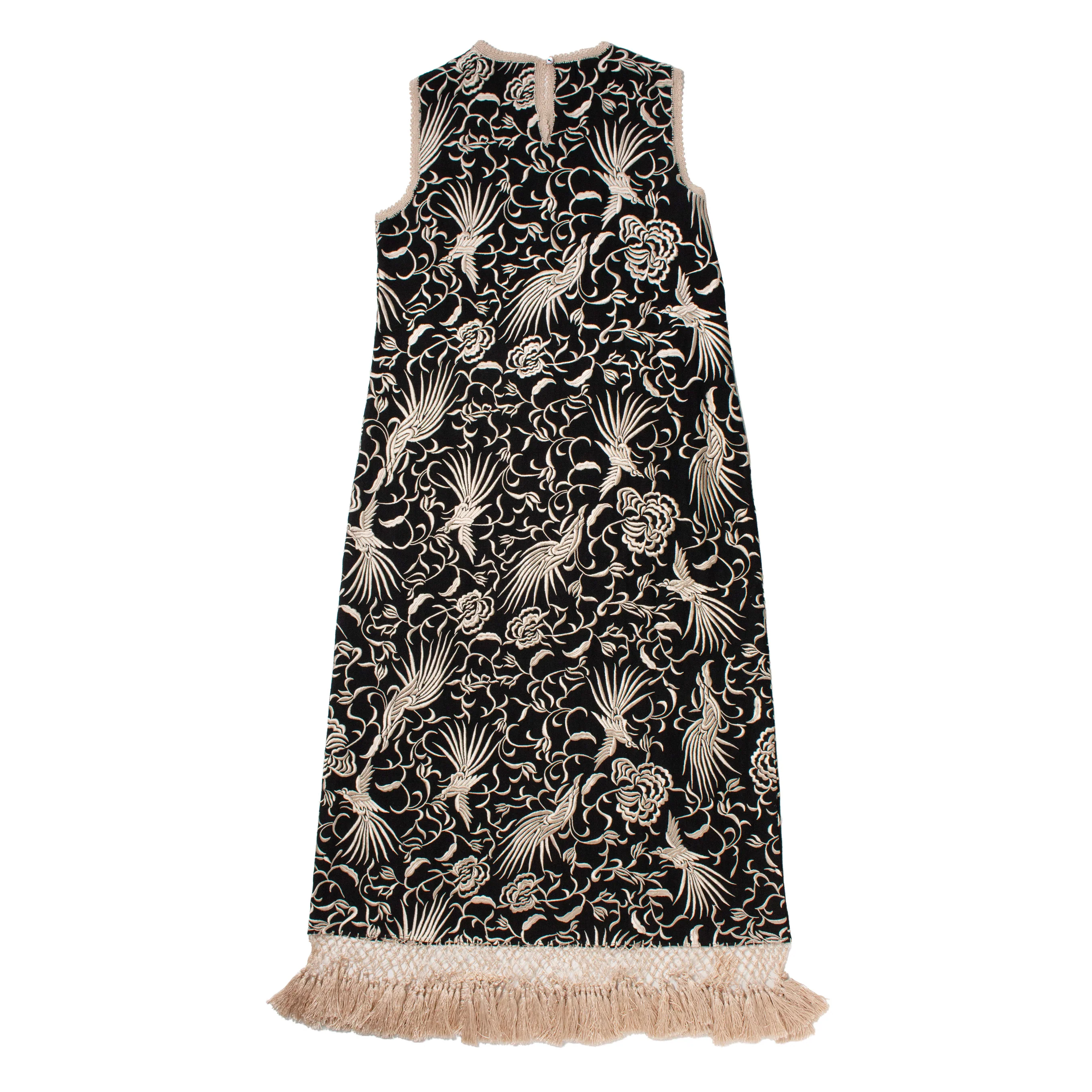Flor Studio Clementine Dress in Black Embroidered Linen - Image 3