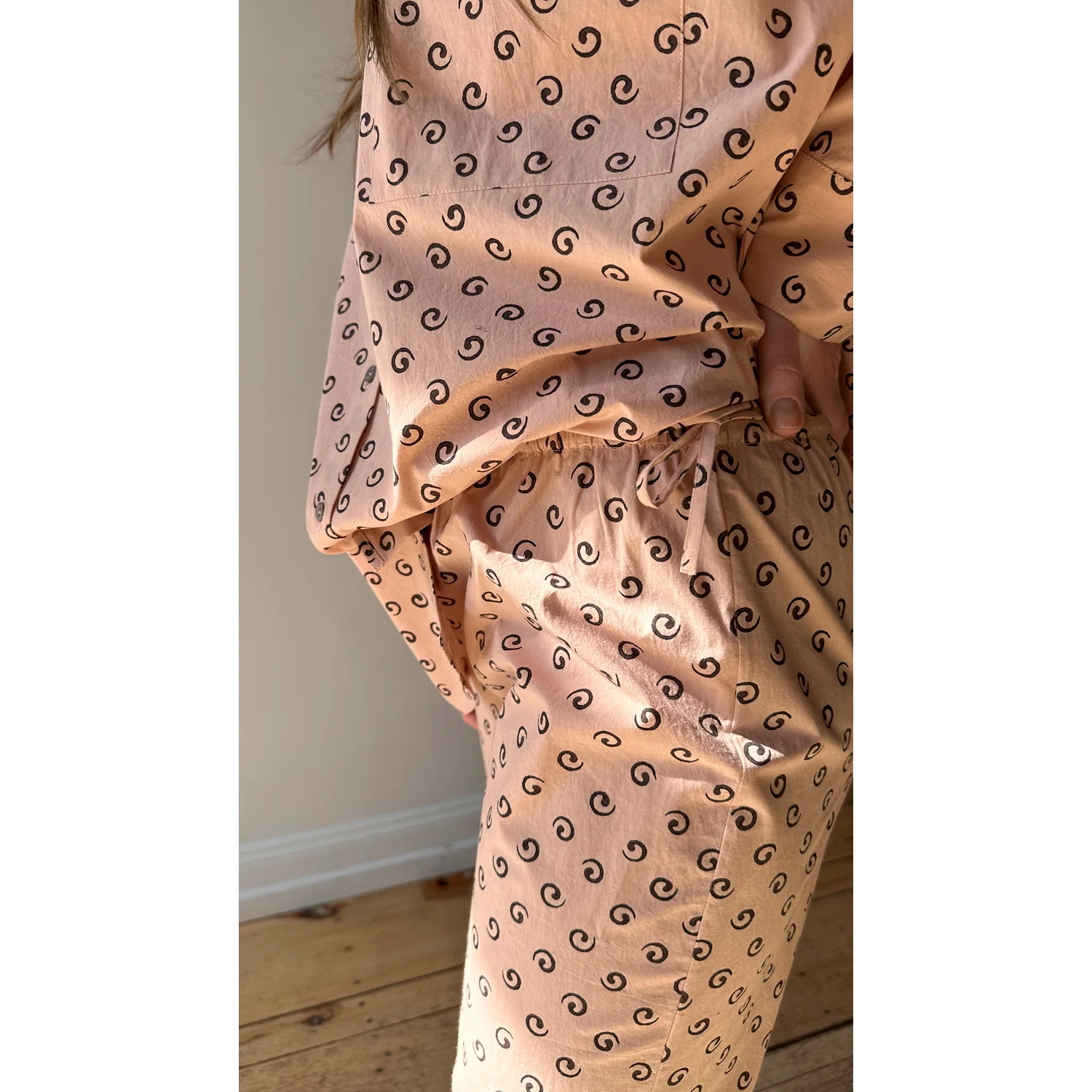 Flor Studio Margie Pant in Pink/Brown Swirl - Image 7