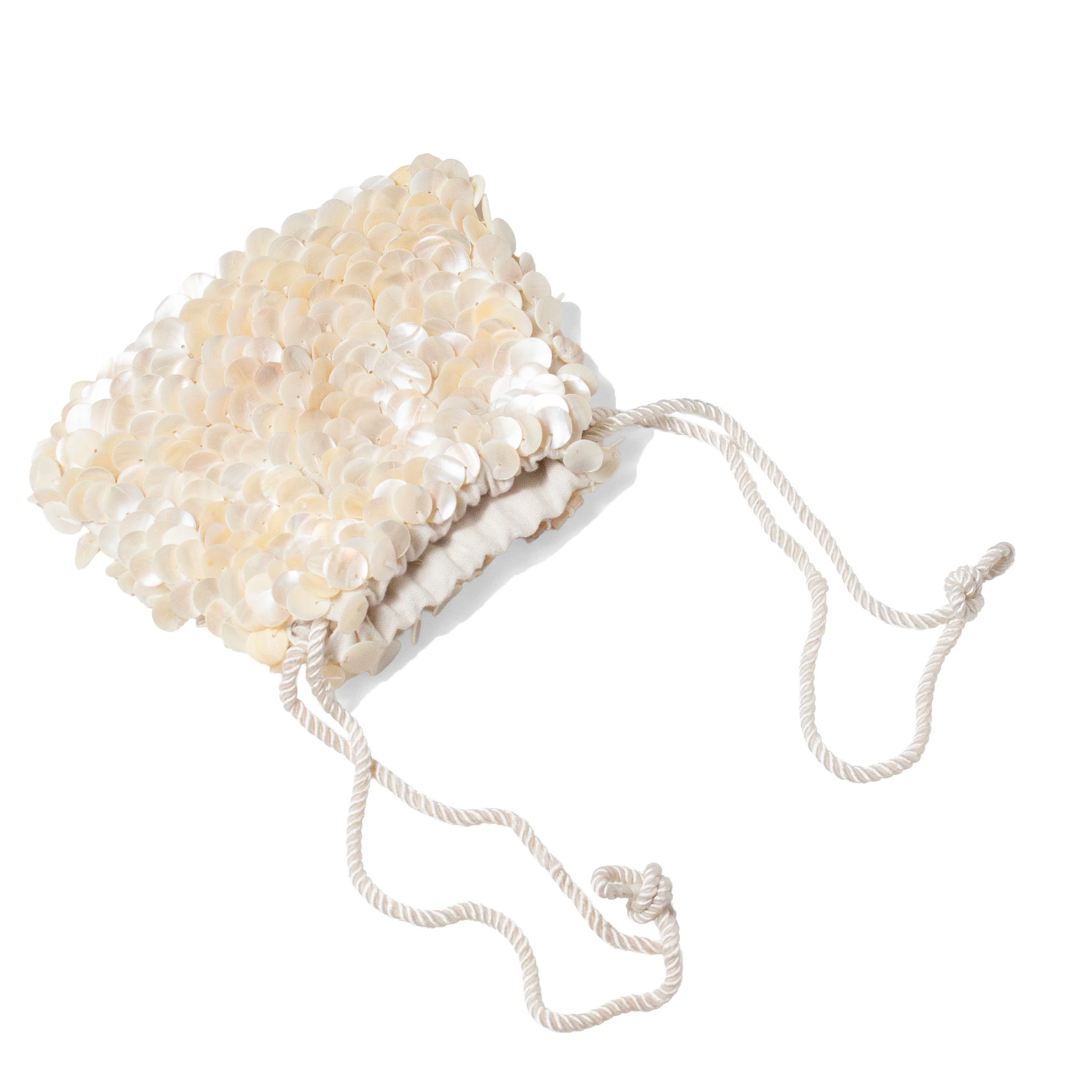 Flor Studio Sirena Bag in Mother of Pearl and Ivory Cording - Image 2