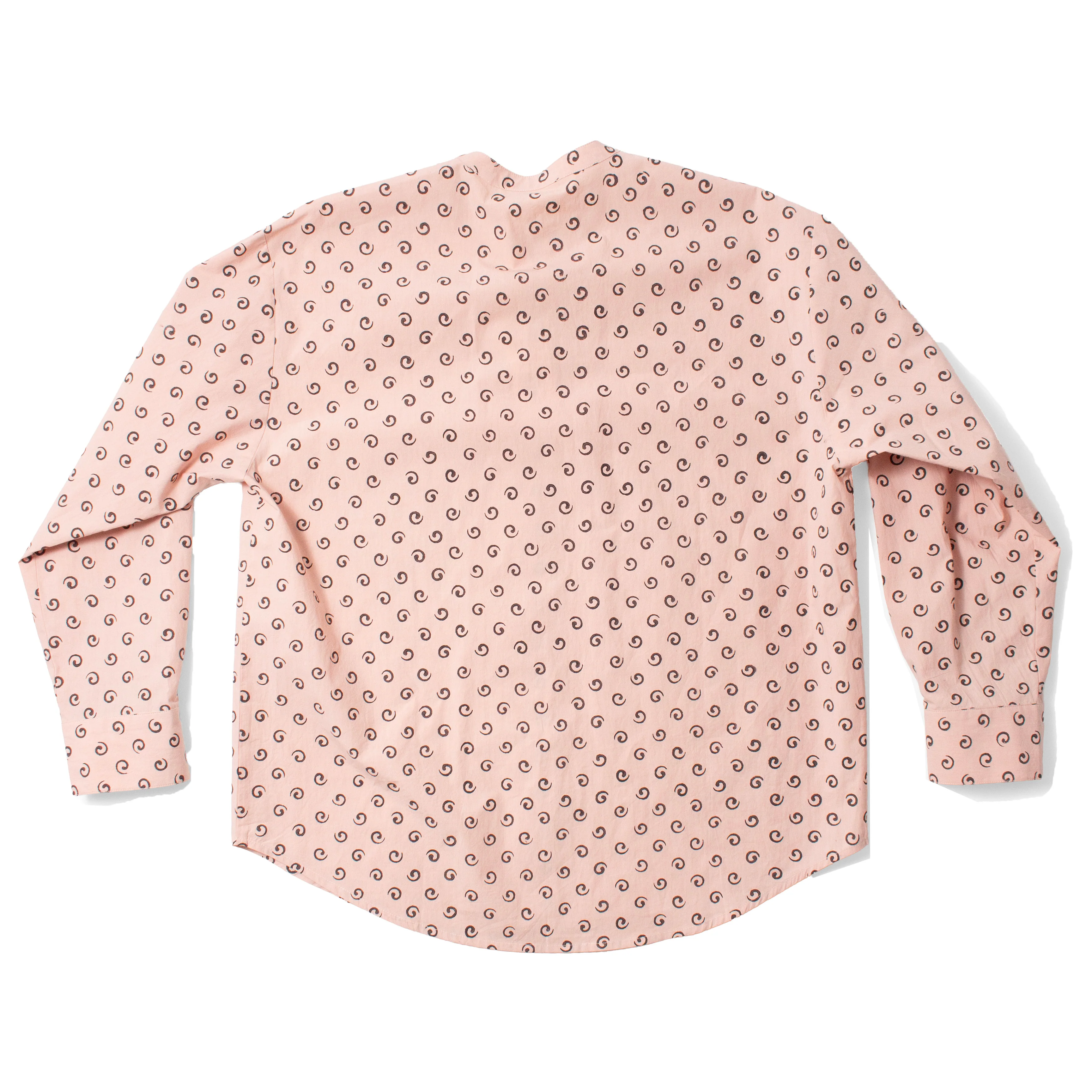 Flor Studio Margarita Buttondown in Pink/Brown Swirl - Image 3