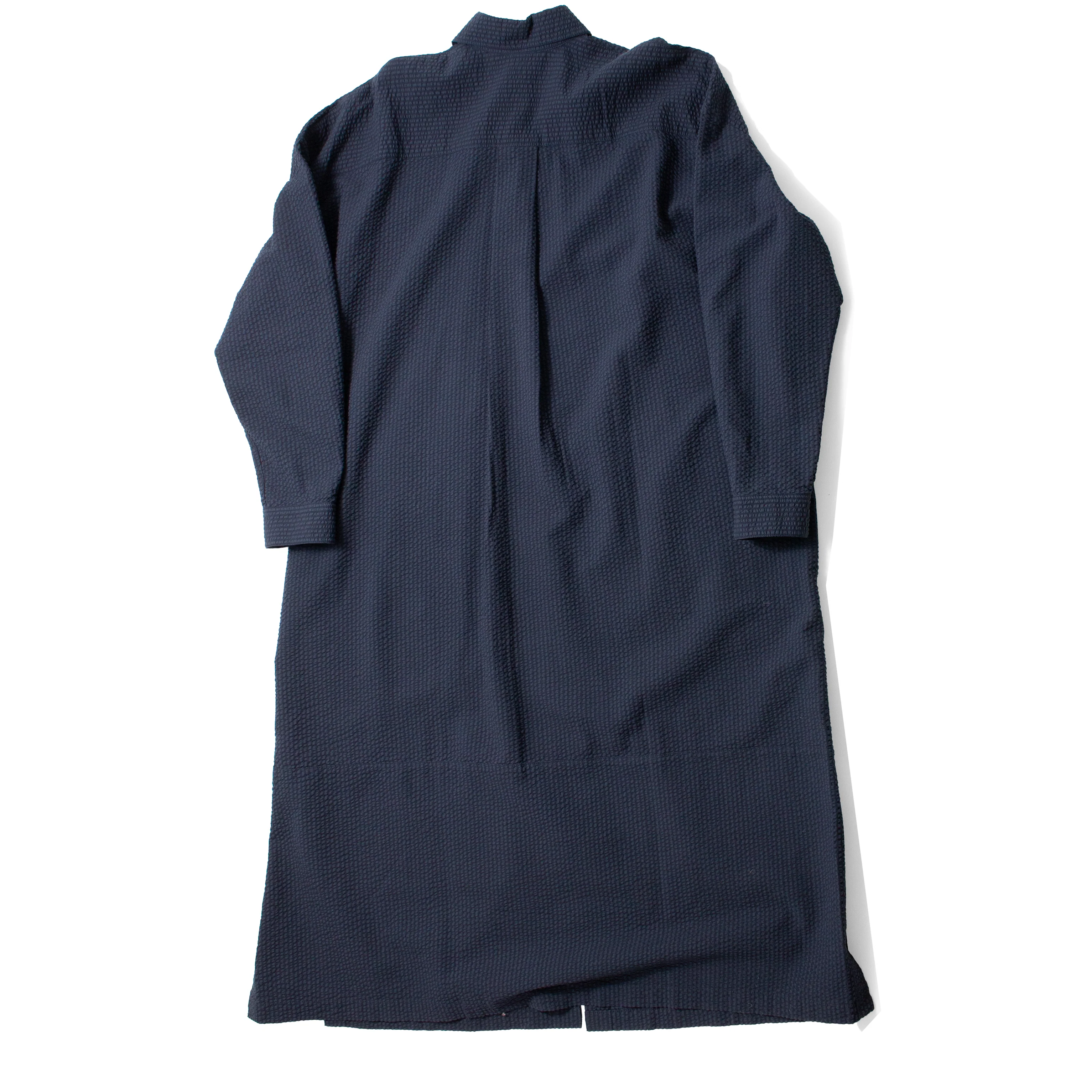 Grei Relaxed Kaftan Shirt Dress in Midnight - Image 3