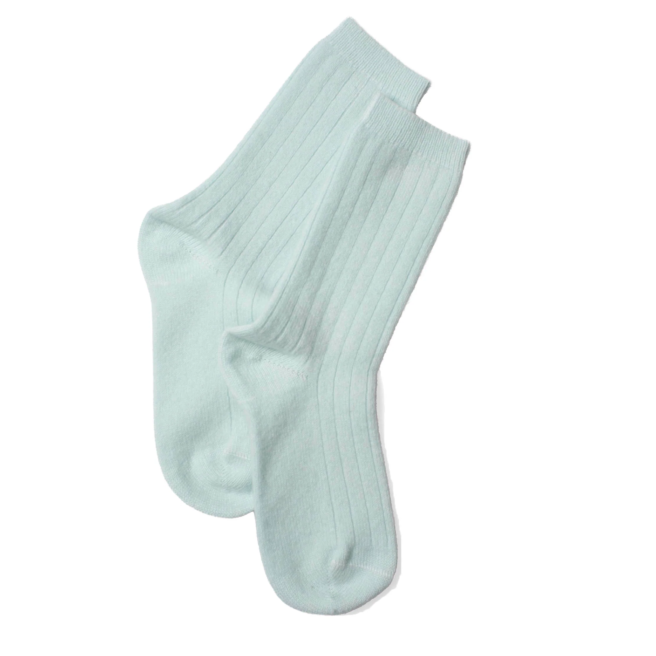 Hansel from Basel Cashmere Cozy Rib Crew in Icicle - Image 2