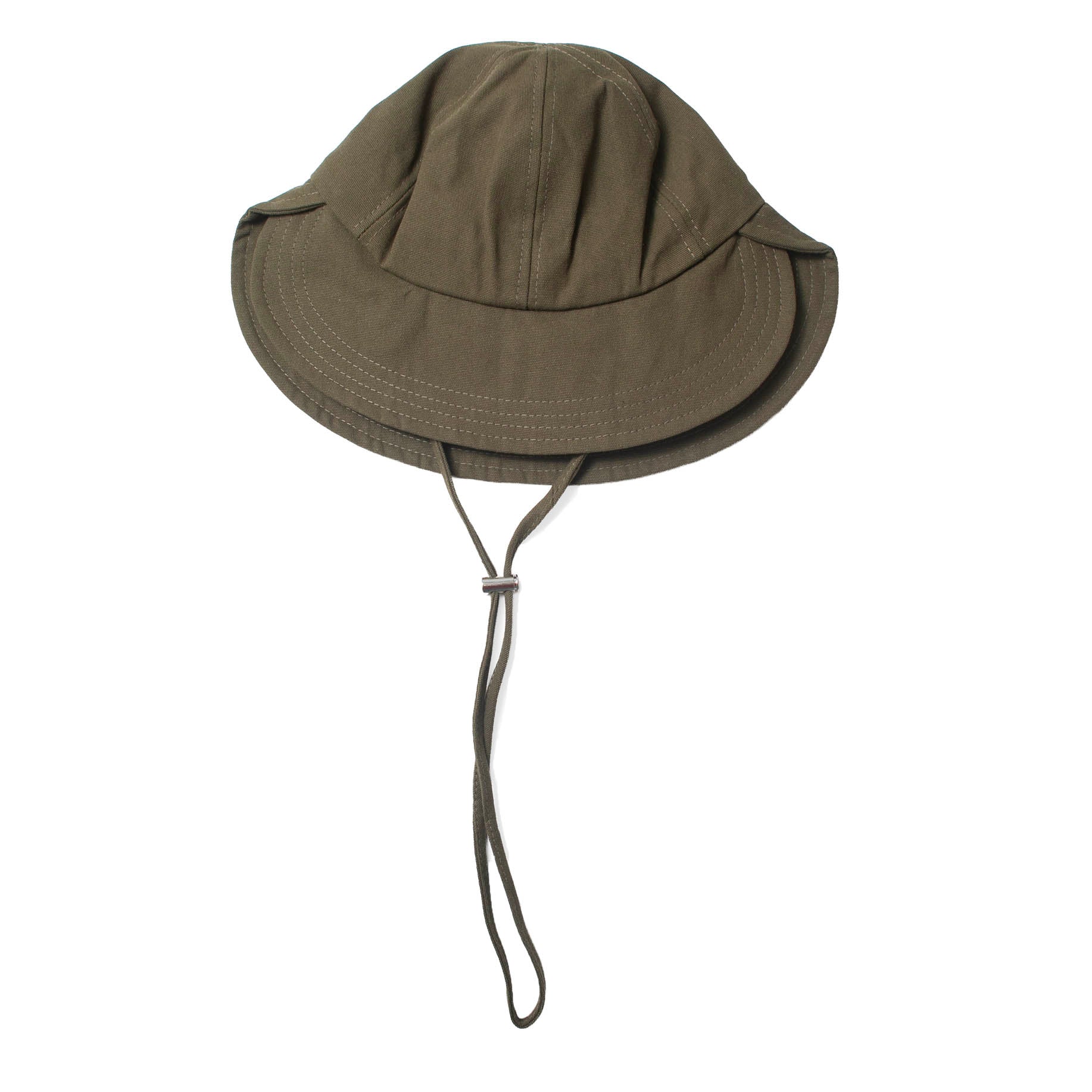 Hansel from Basel Washed Cotton Tulip Bucket Hat in Olive - Image 2
